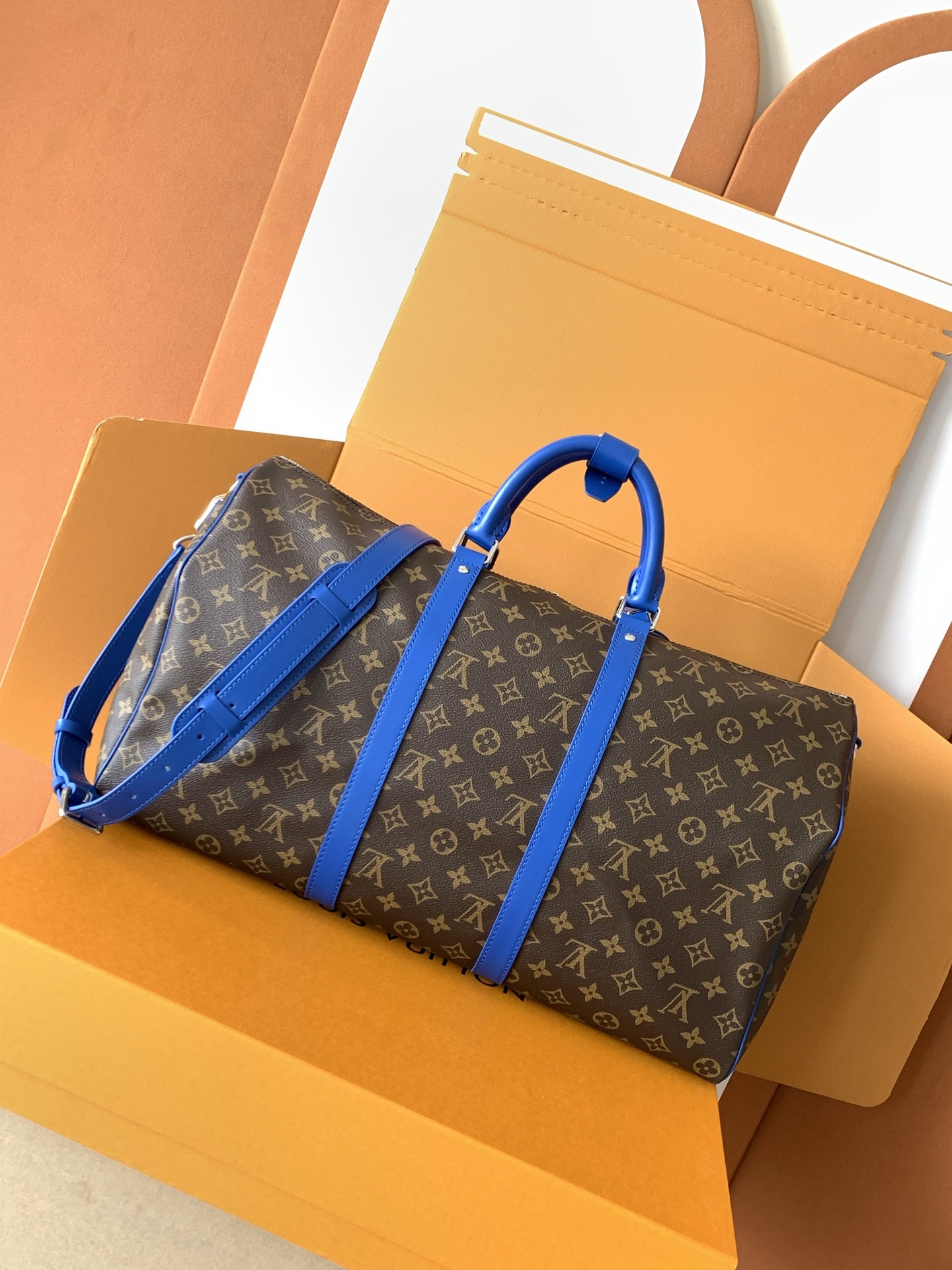 M12633【原厂皮 全钢 芯片版配全套专柜包装】 KEEPALL BANDOULIÈRE 50 旅行袋