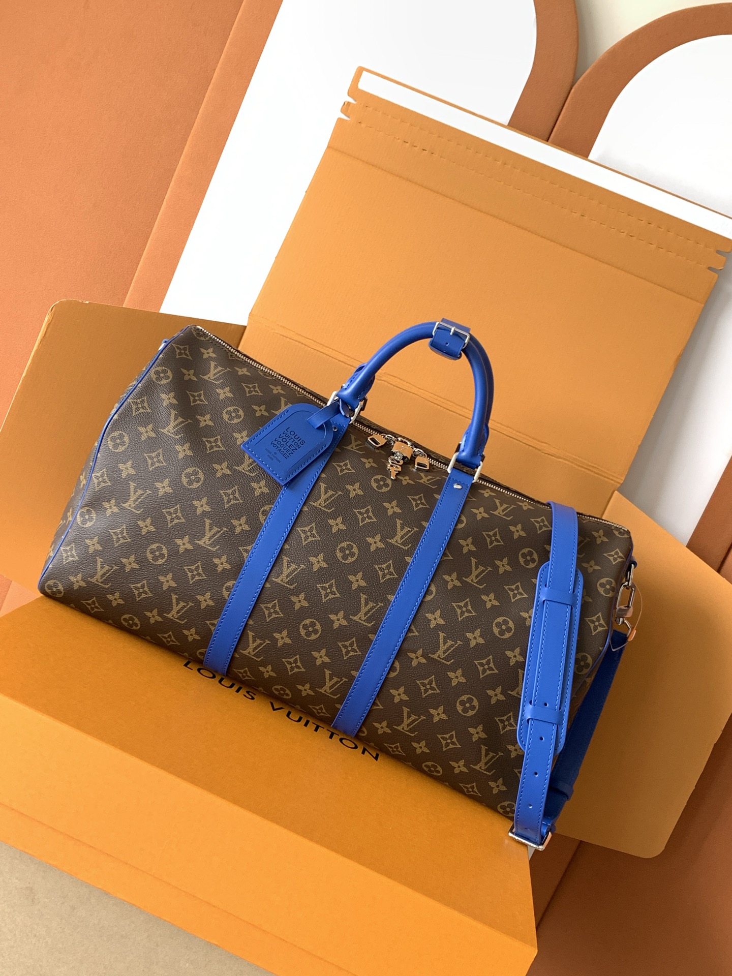 M12633【原厂皮 全钢 芯片版配全套专柜包装】 KEEPALL BANDOULIÈRE 50 旅行袋