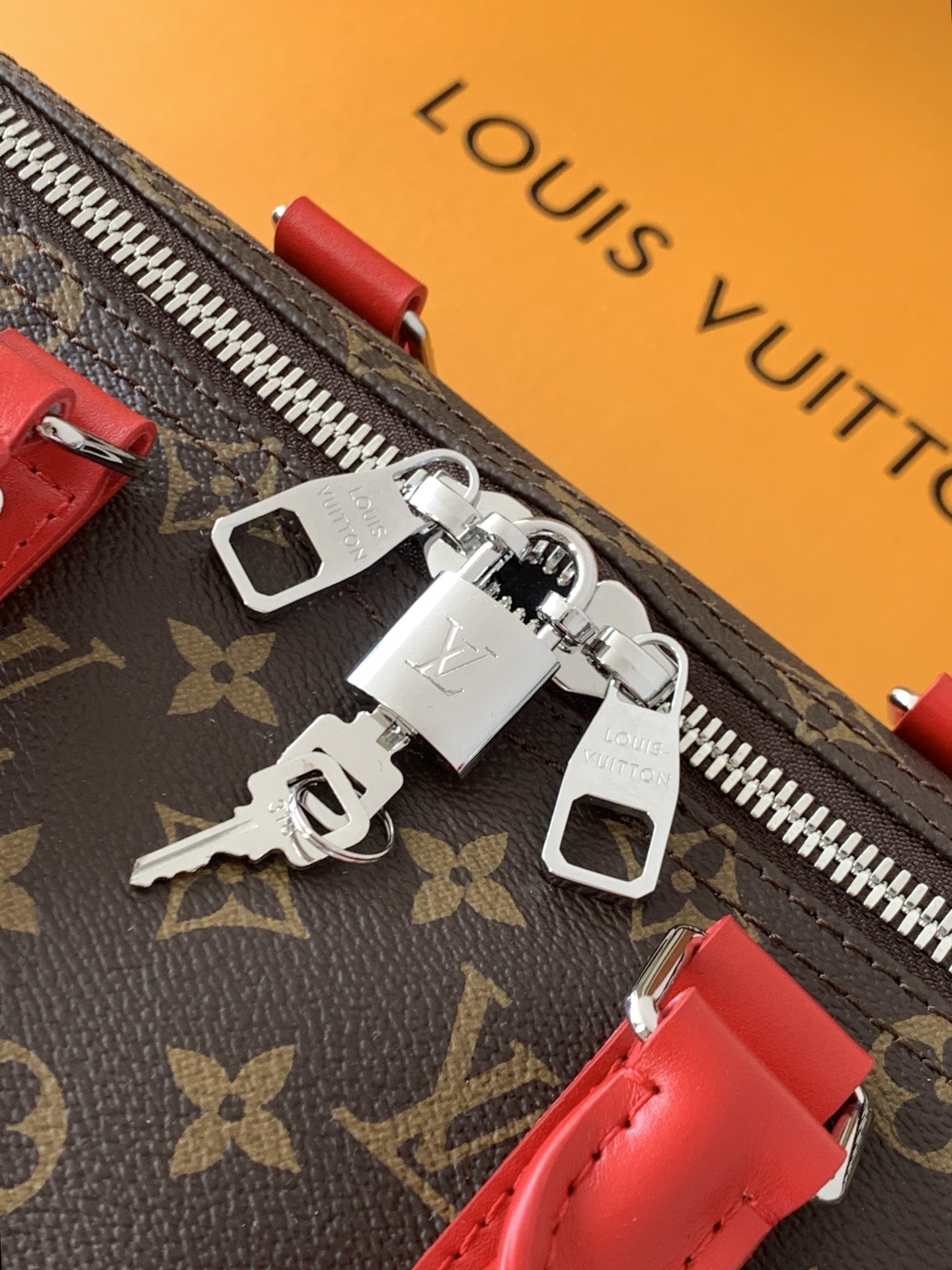 M13808【原厂皮 全钢 芯片版配全套专柜包装】 KEEPALL BANDOULIÈRE 45 旅行袋