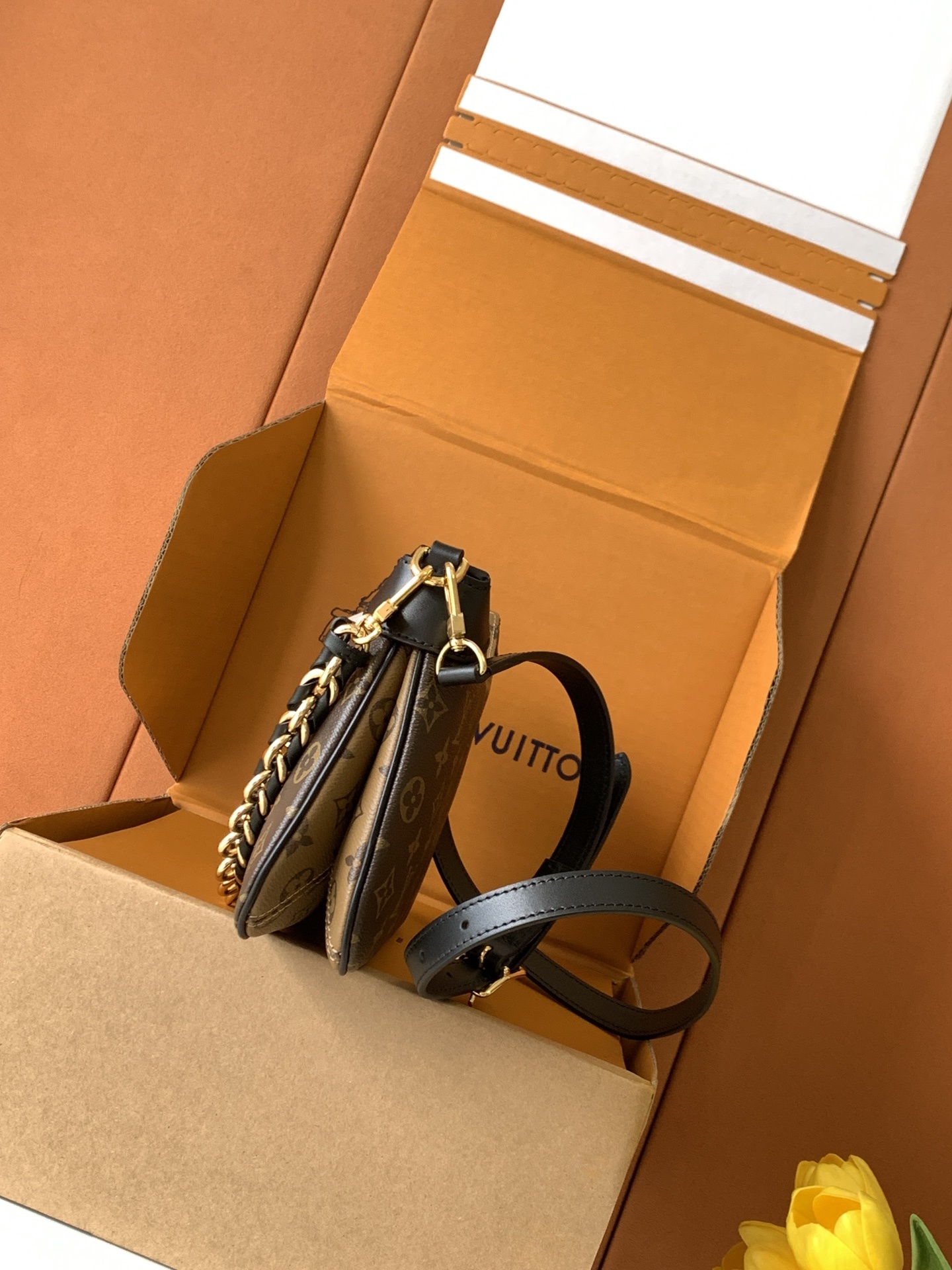 【特级MB芯片版原厂皮】TWINNY 手袋型号:M46659材料:A级全钢五金,进口原厂面料包装:全套原