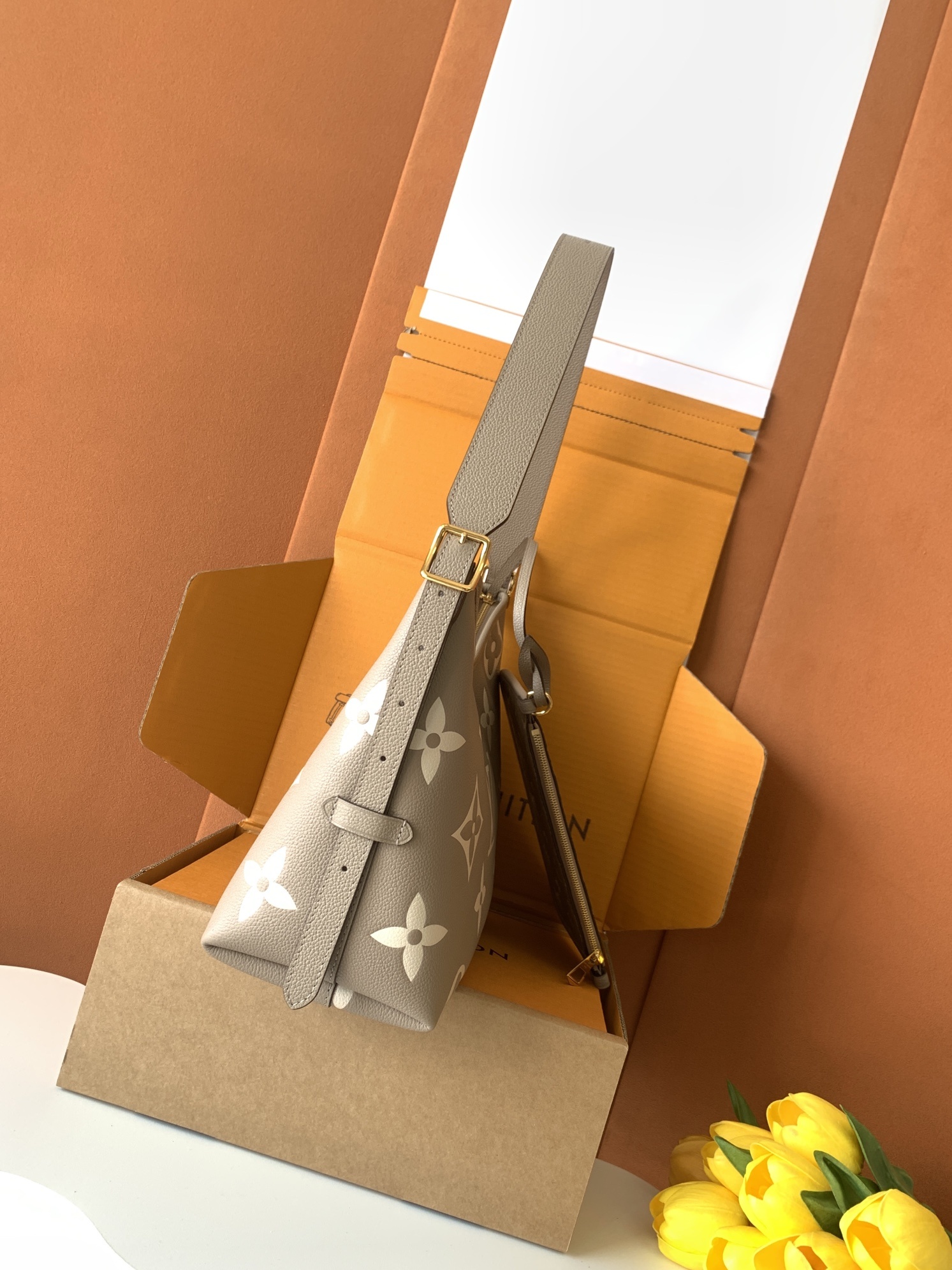 动态芯片版,【特级精品原厂皮,全钢五金💋 M47180大象灰压花 】CarryAll 小号手袋取材 Mo