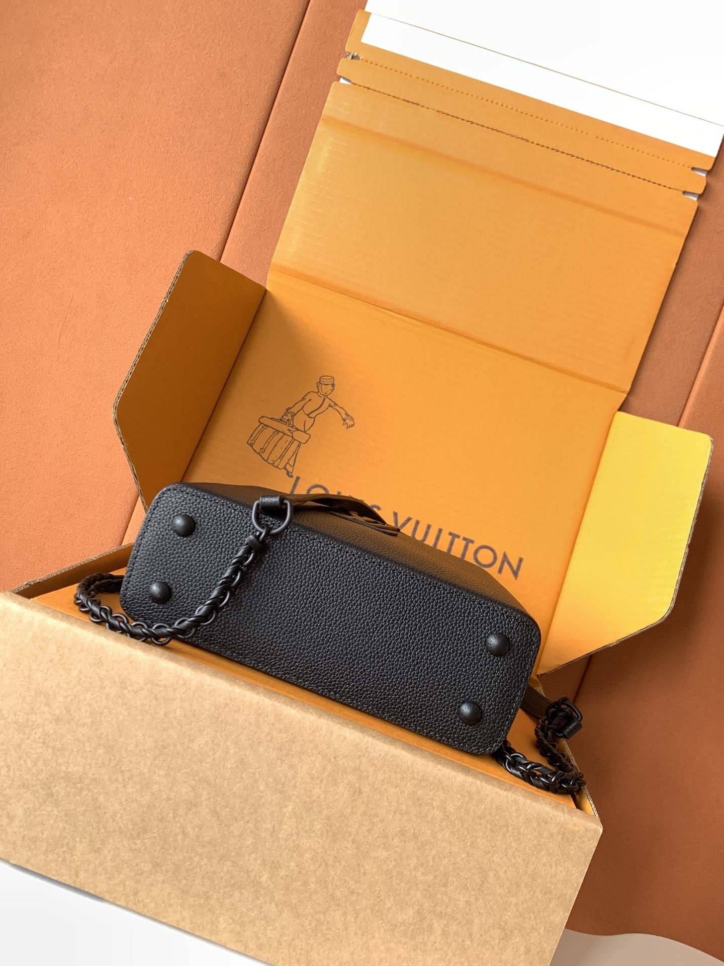 【特级MB动态芯片版原厂皮】本款CarryAll mini 手袋型号:M23955黑色动态芯片材料:A级