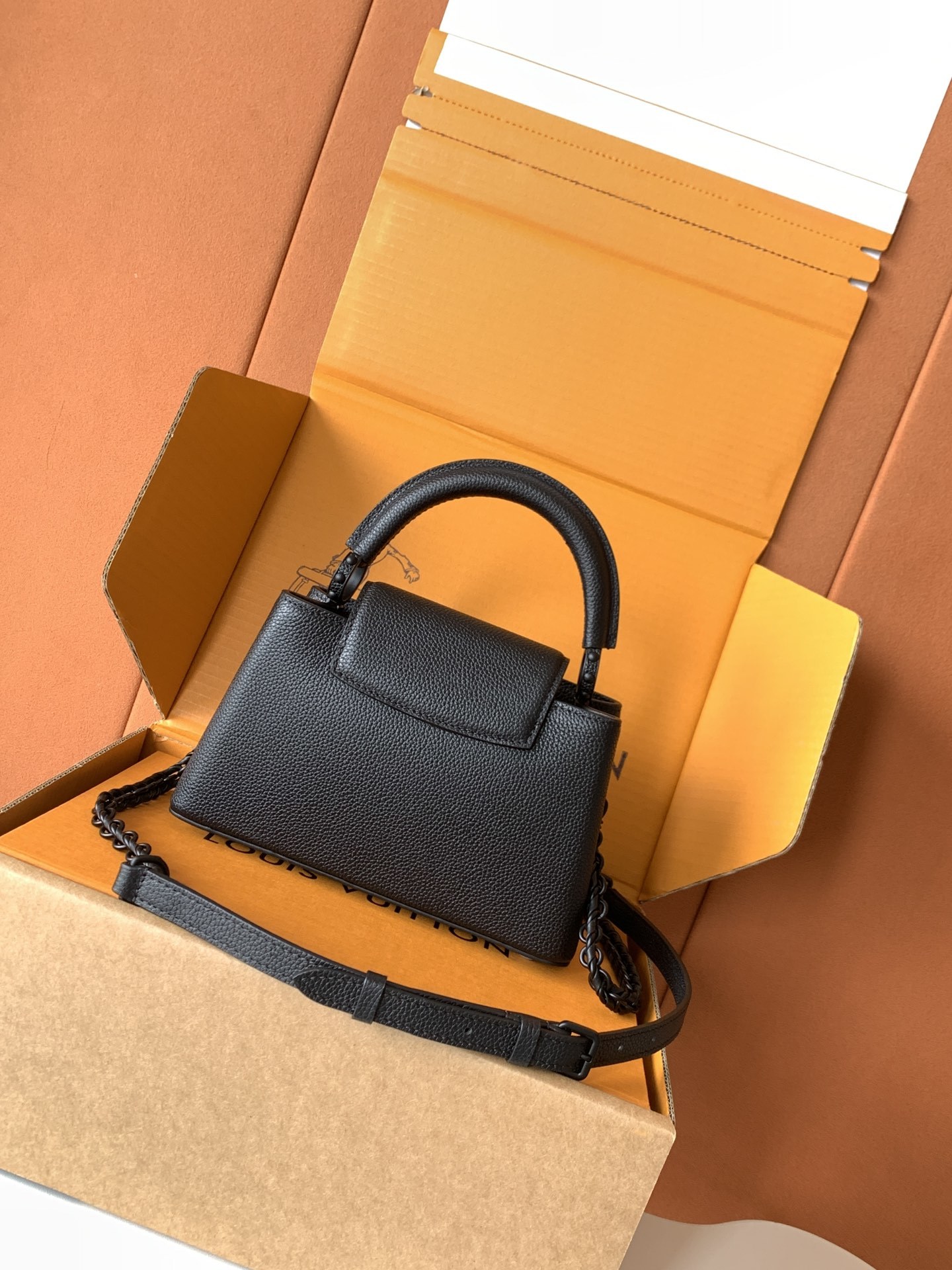 【特级MB动态芯片版原厂皮】本款CarryAll mini 手袋型号:M23955黑色动态芯片材料:A级
