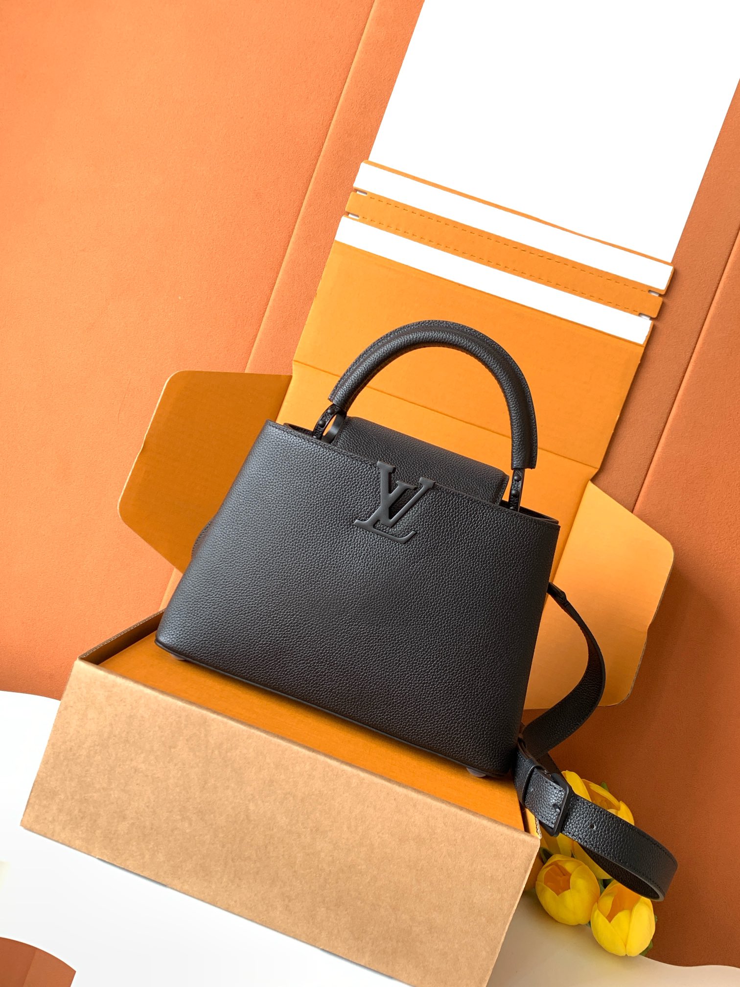 【特级MB163c01芯片版原厂皮】本款CarryAll BB 手袋型号：M25255黑色163c01芯