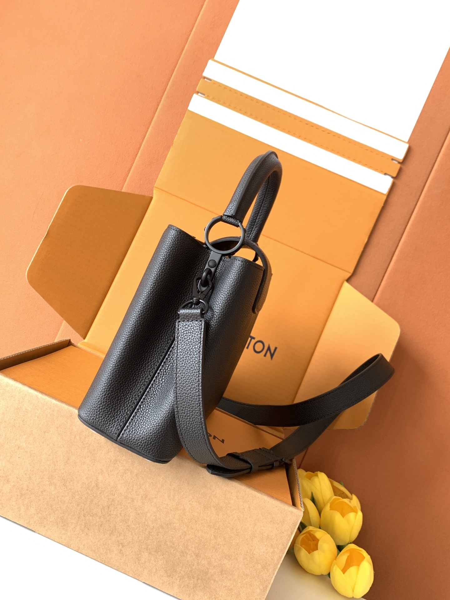 【特级MB163c01芯片版原厂皮】本款CarryAll BB 手袋型号:M25255黑色163c01芯