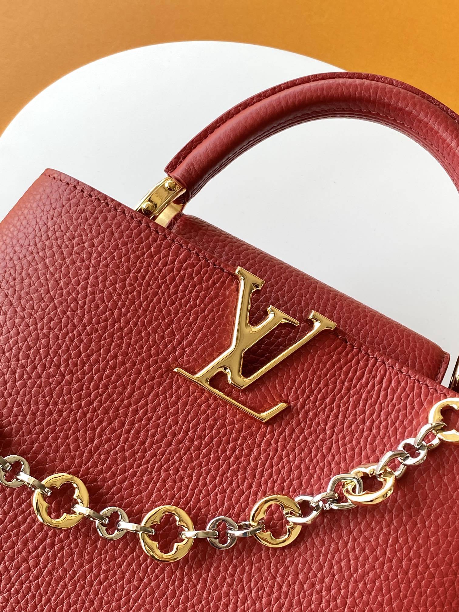 特级全钢五金 M12936半红金 本款Capucines手袋出自CapucinesChain On Yo