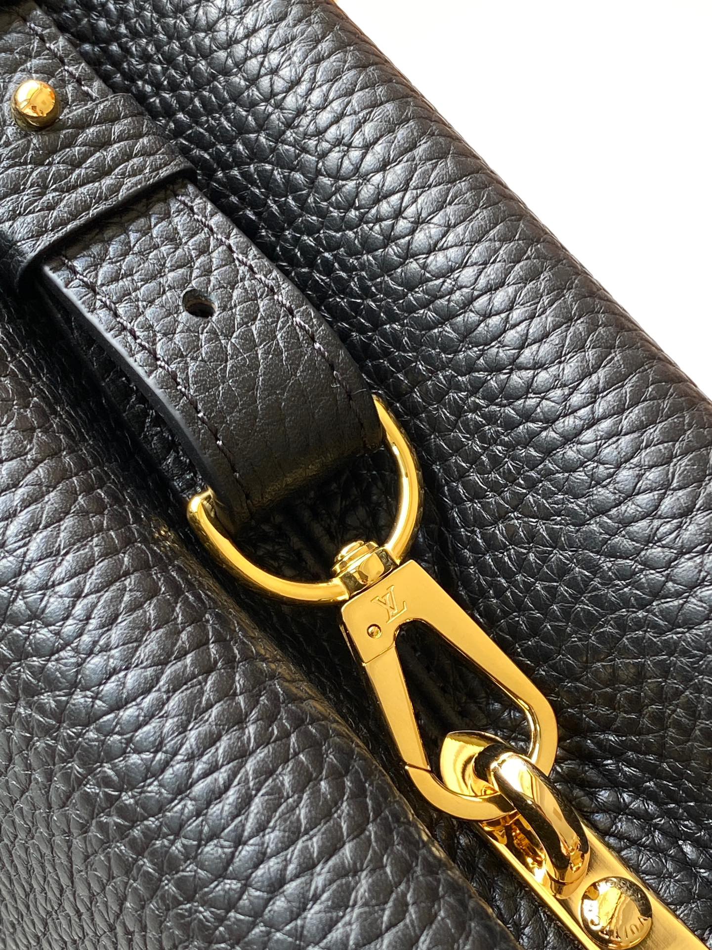 Louis Vuitton 全钢 N80071进口牛皮黑配蟒蛇金扣