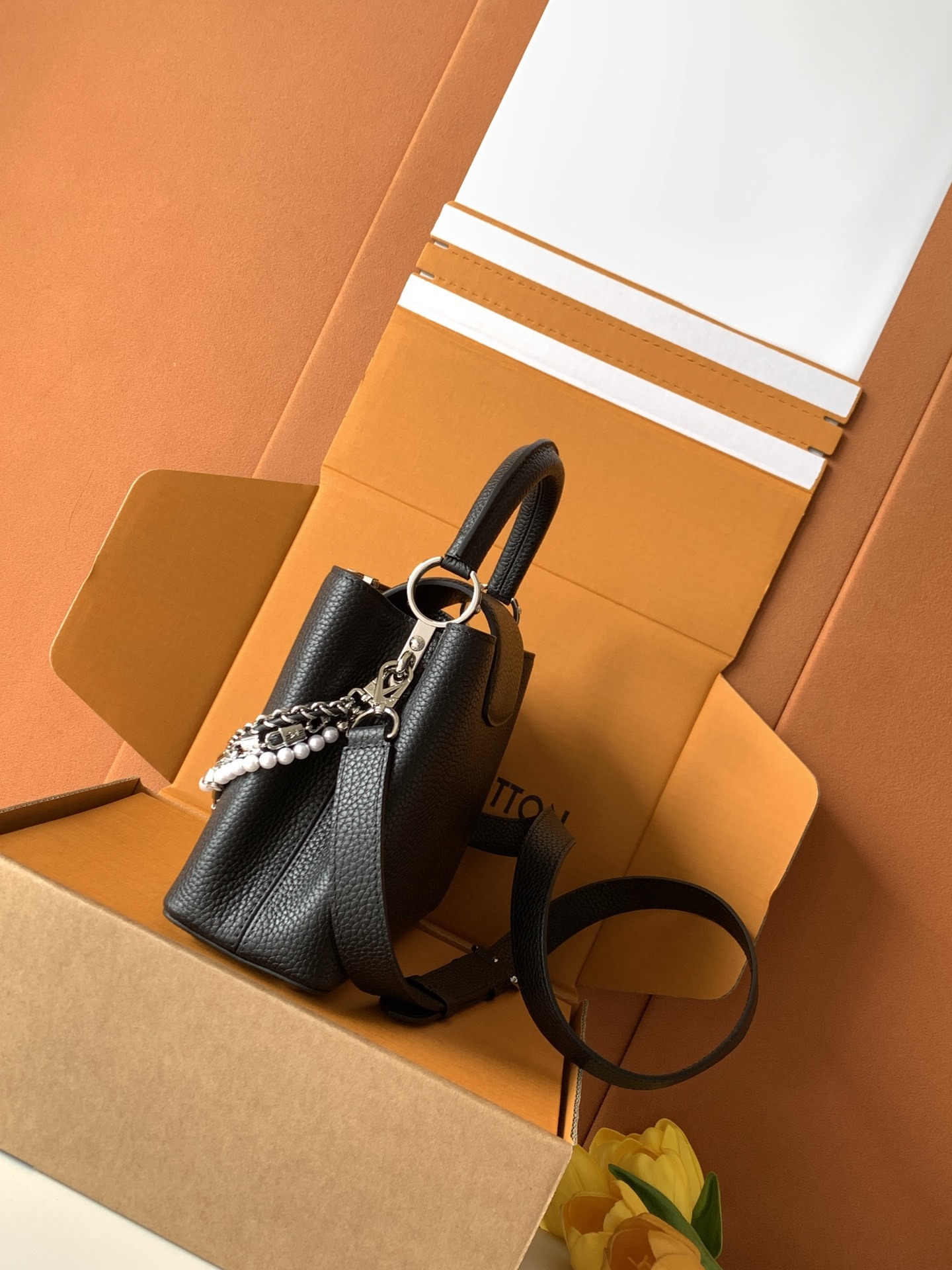 【全钢五金 MB163c01变码芯片】特级配全套包装 款号M11909 进口牛皮黑色银扣本款Capuci