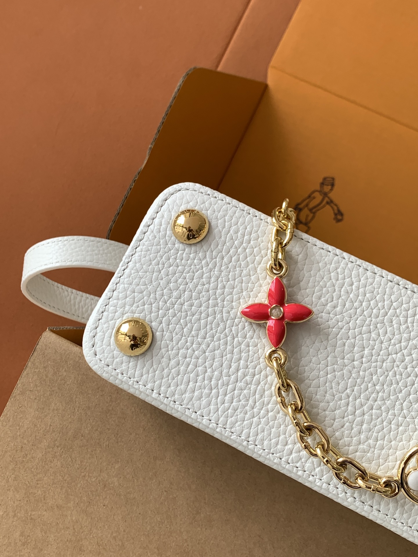 Louis Vuitton 全钢五金 M20844进口牛皮白色金扣
