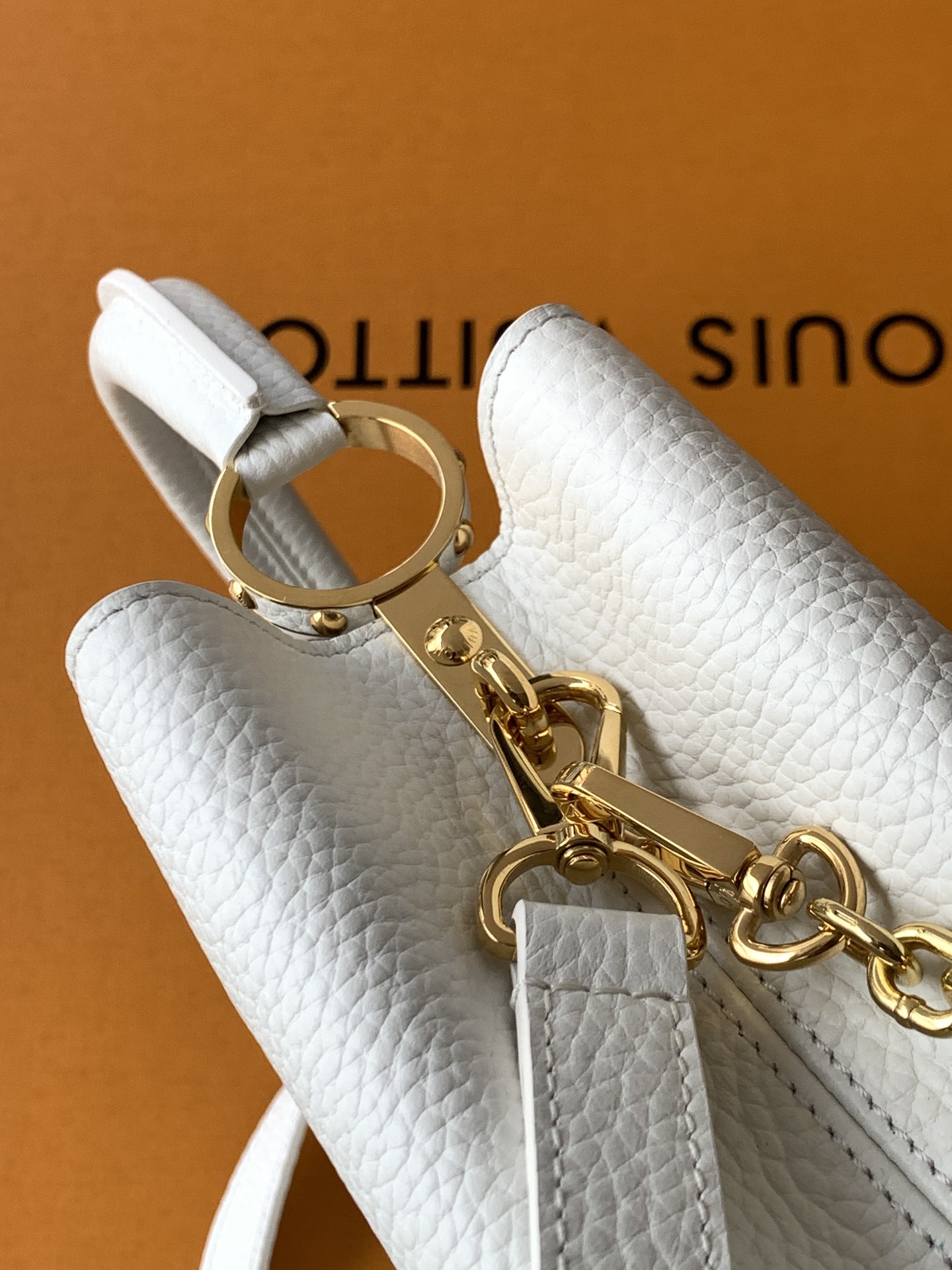 Louis Vuitton 全钢五金 M20844进口牛皮白色金扣