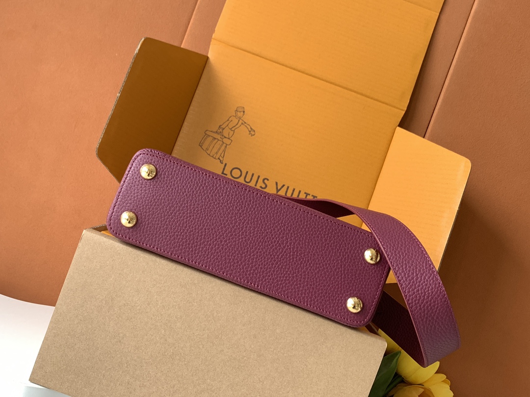 【全钢五金 进口牛皮💋 N82068葡萄紫配巴黎粉蟒蛇金扣】此款包身为粒面 Taurillon进口 皮革