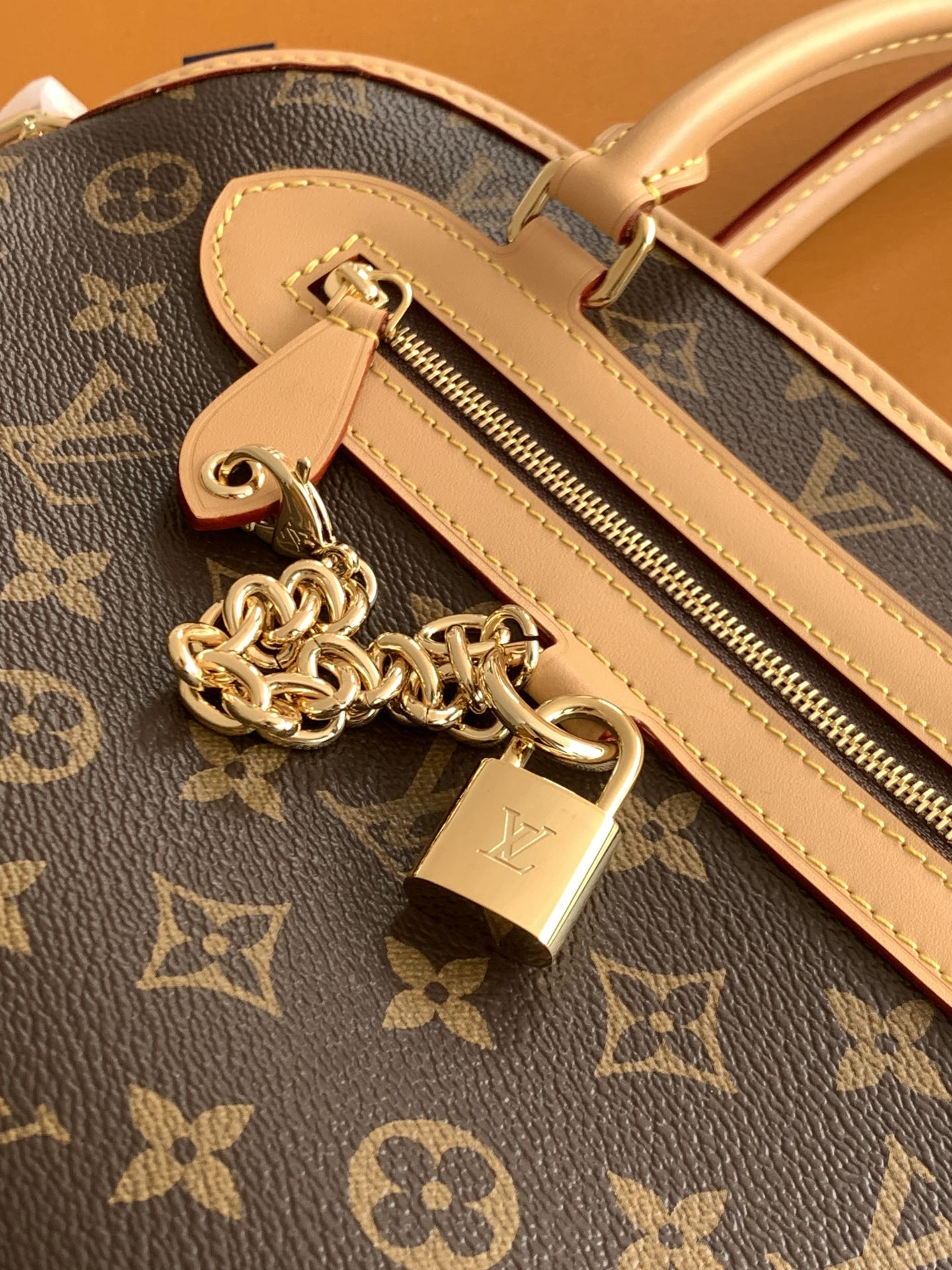 特级全钢五金 进口皮料 变码芯片M15208老花 子母包手提包 Ever More PM 手袋 这款Ev