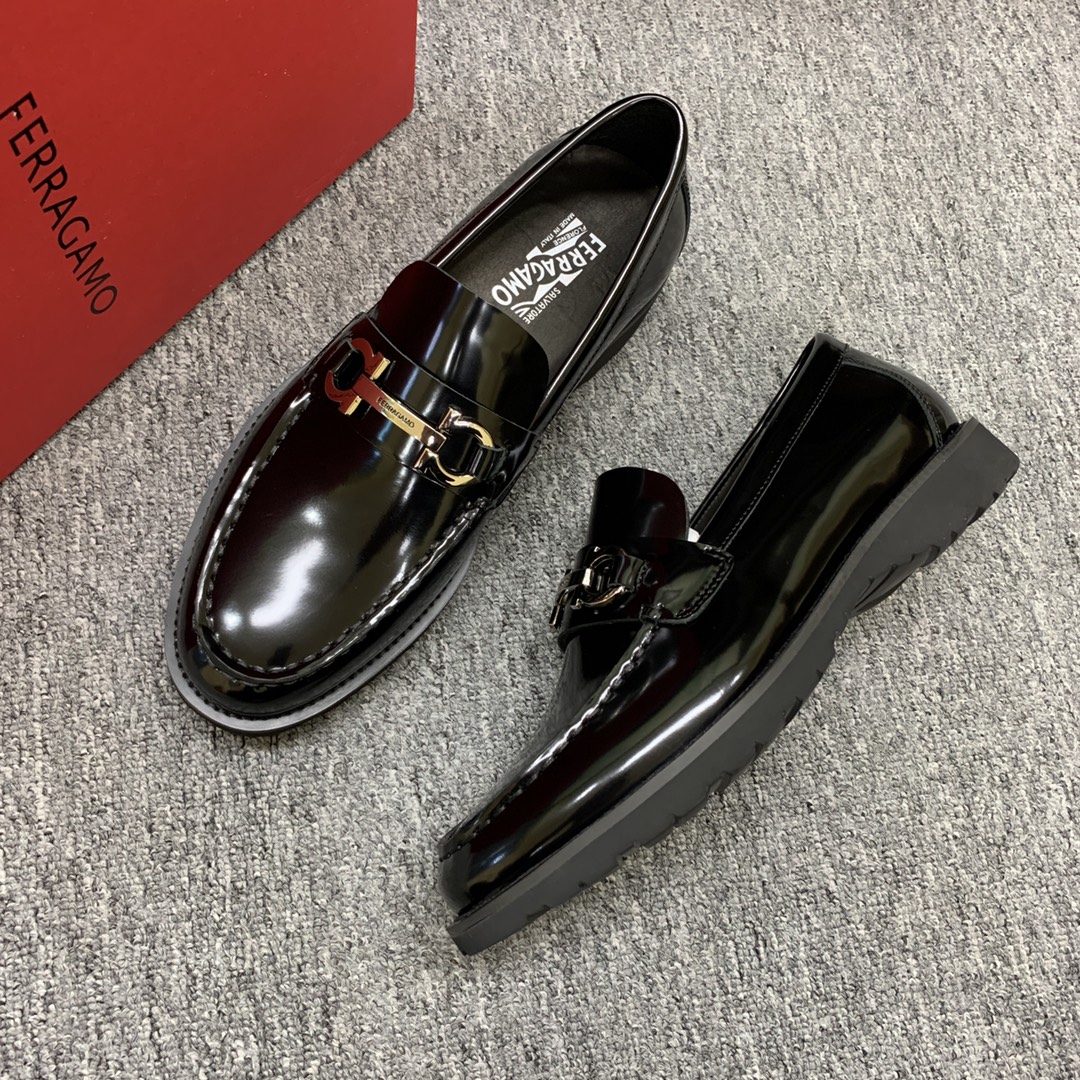Ferragamo Style Leather Men's Shoes Men's Shoes Men's Shoes detail image 6 from source 783414