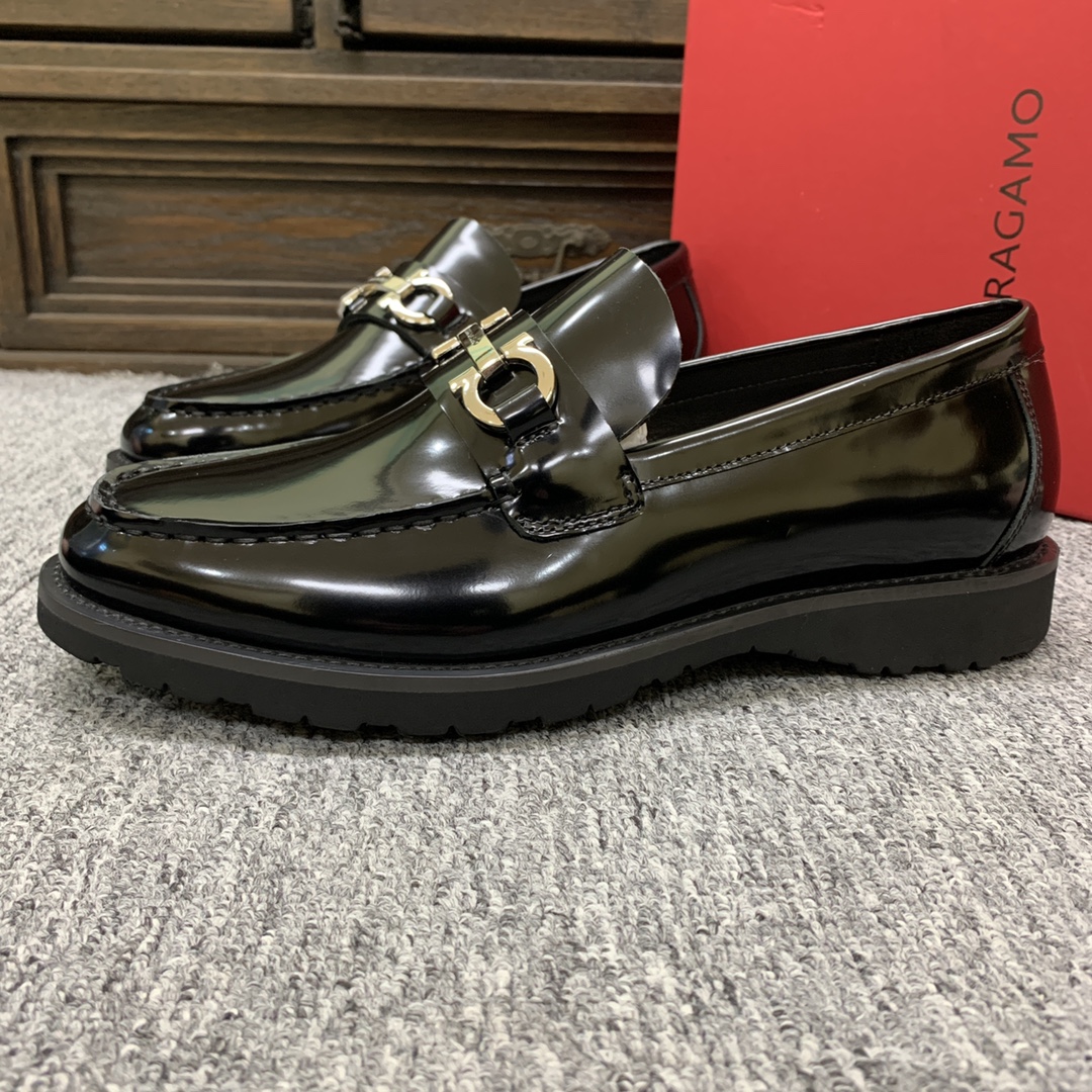 Ferragamo Style Leather Men's Shoes Men's Shoes Men's Shoes detail image 4 from source 783414