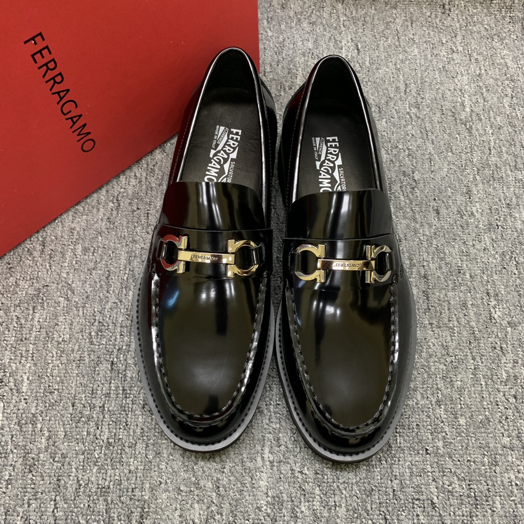Ferragamo Style Leather Men's Shoes Lookbook Reference image 1