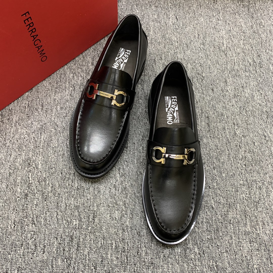 Ferragamo Style Leather Men's Shoes Lookbook Reference image 2