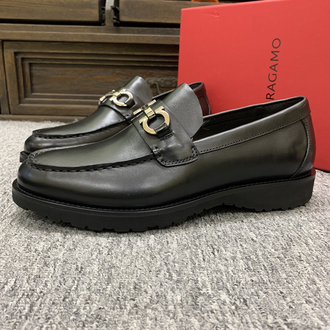 Ferragamo Style Leather Men's Shoes Men's Shoes Men's Shoes detail image 4 from source 783415