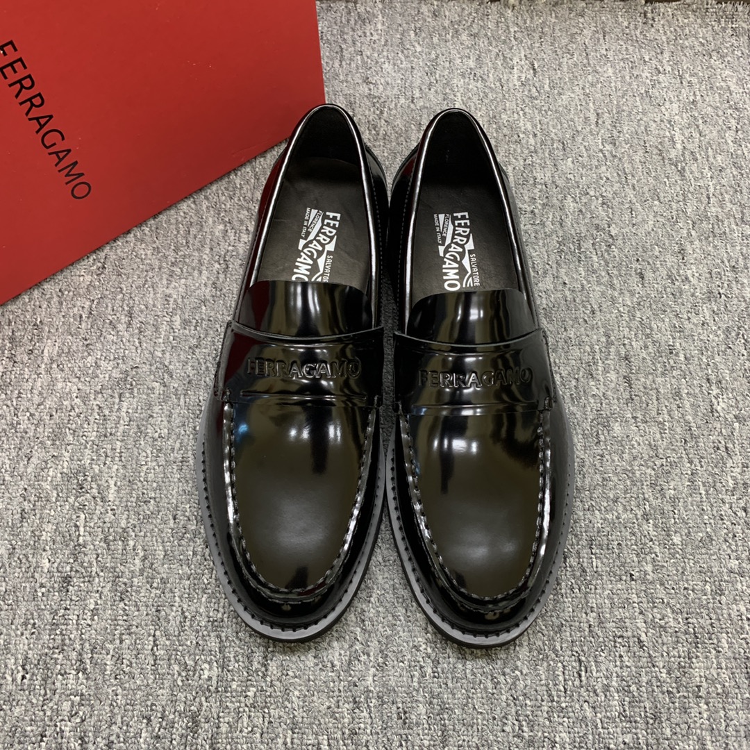 Ferragamo Style Leather Men's Shoes Lookbook Reference image 1