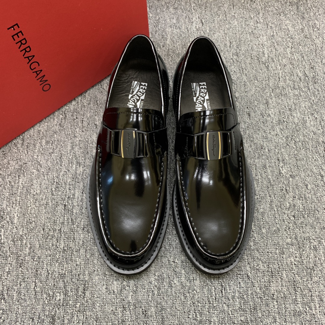 Ferragamo Style Leather Men's Shoes Lookbook Reference image 1