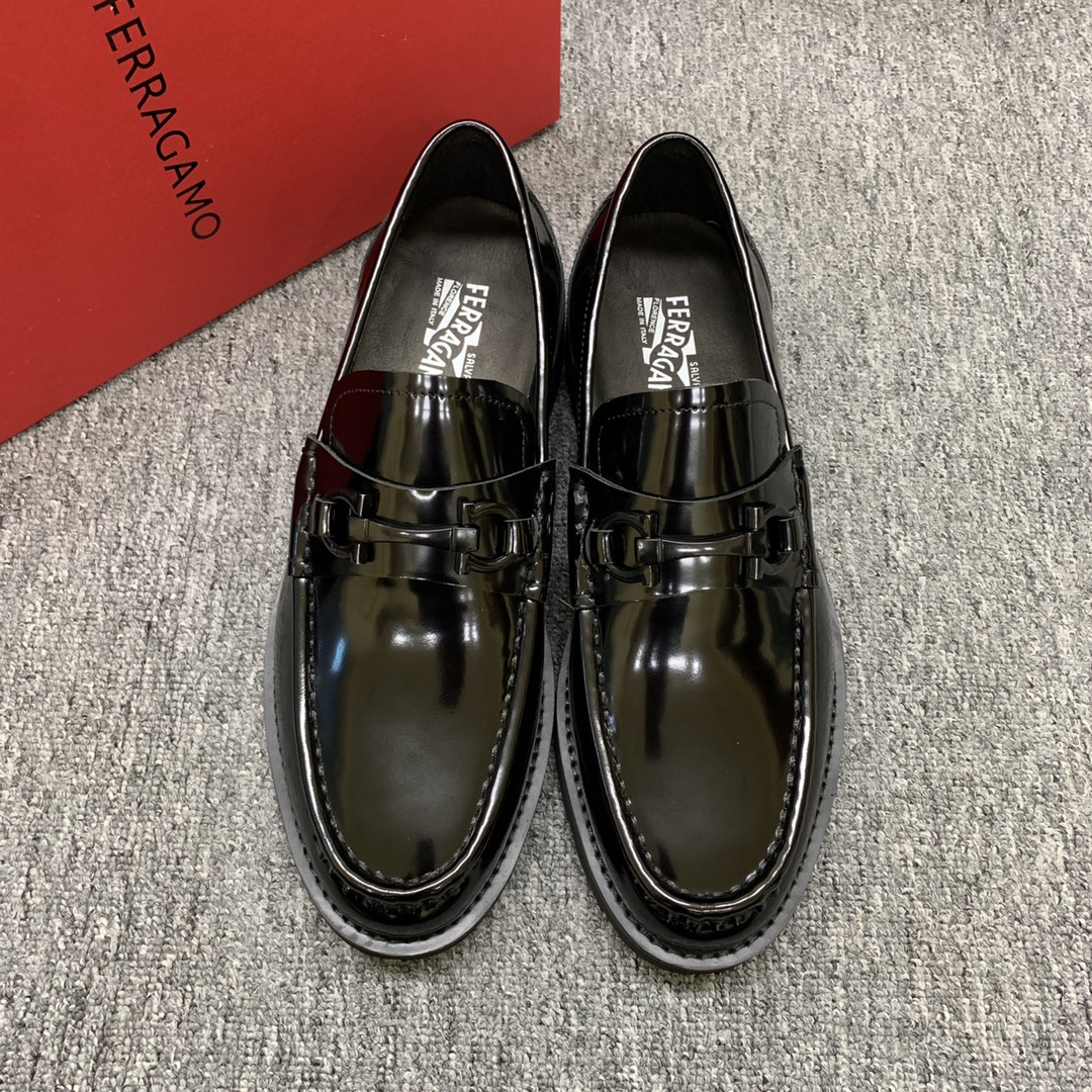 Ferragamo Style Leather Men's Shoes Lookbook Reference image 1