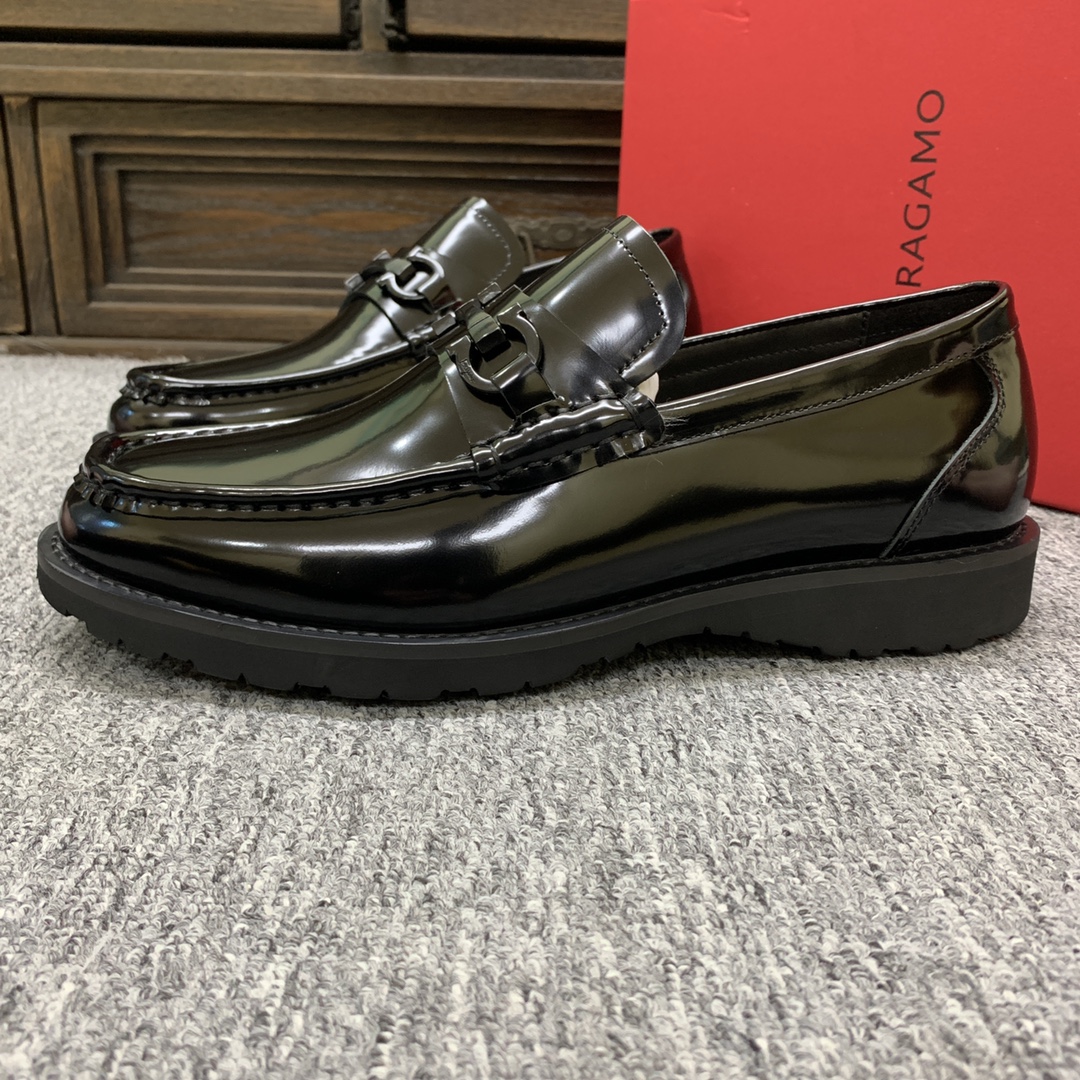 Ferragamo Style Leather Men's Shoes Men's Shoes Men's Shoes detail image 4 from source 783408