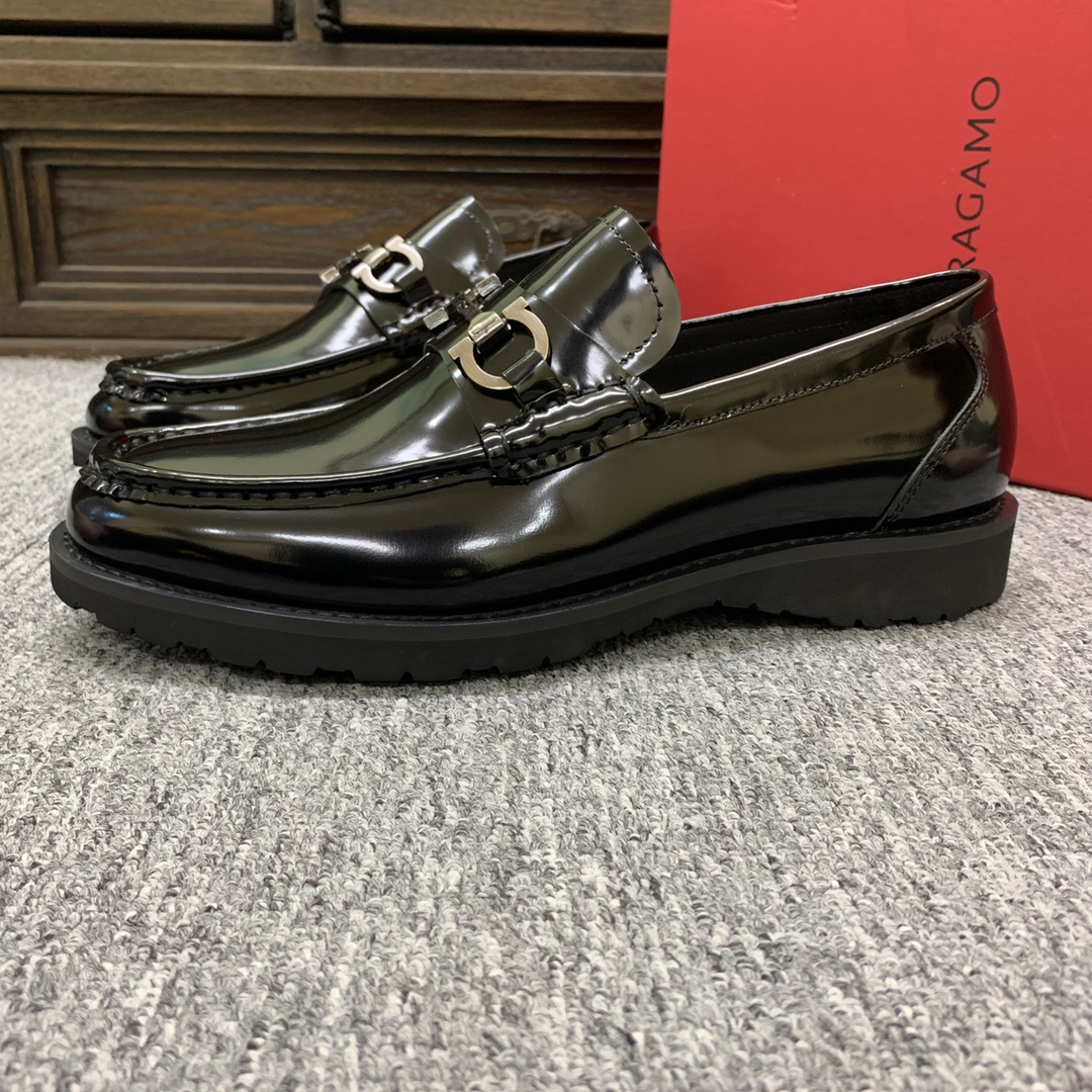 Ferragamo Style Leather Men's Shoes Men's Shoes Men's Shoes detail image 4 from source 783411