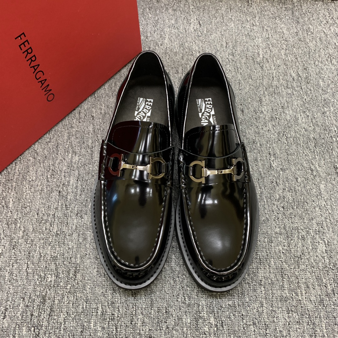 Ferragamo Style Leather Men's Shoes Lookbook Reference image 1