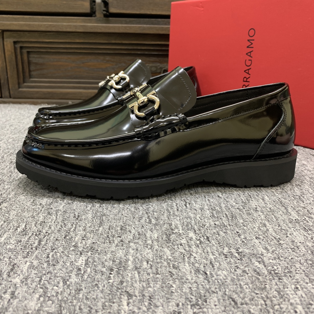 Ferragamo Style Leather Men's Shoes Men's Shoes Men's Shoes detail image 4 from source 783401