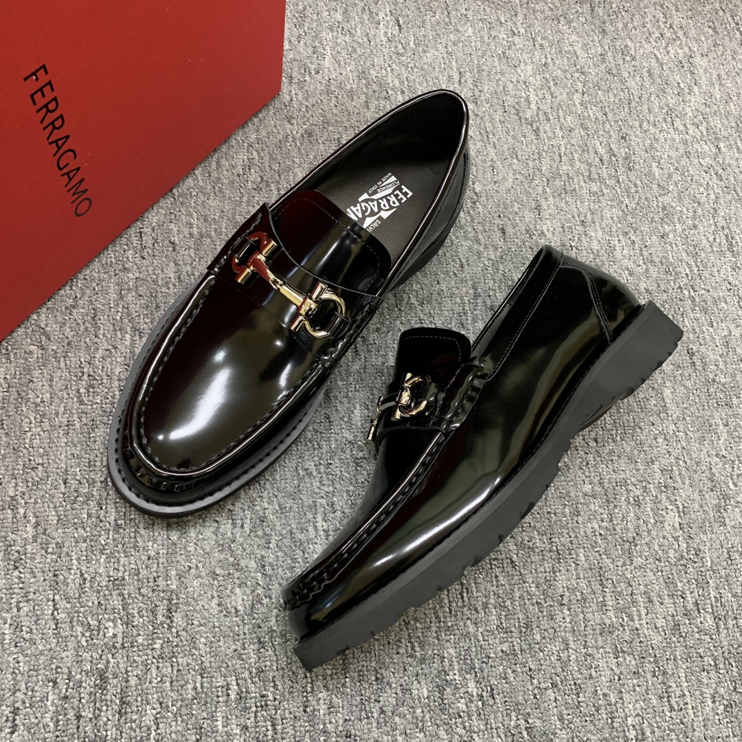 Ferragamo Style Leather Men's Shoes Men's Shoes Men's Shoes detail image 6 from source 783401