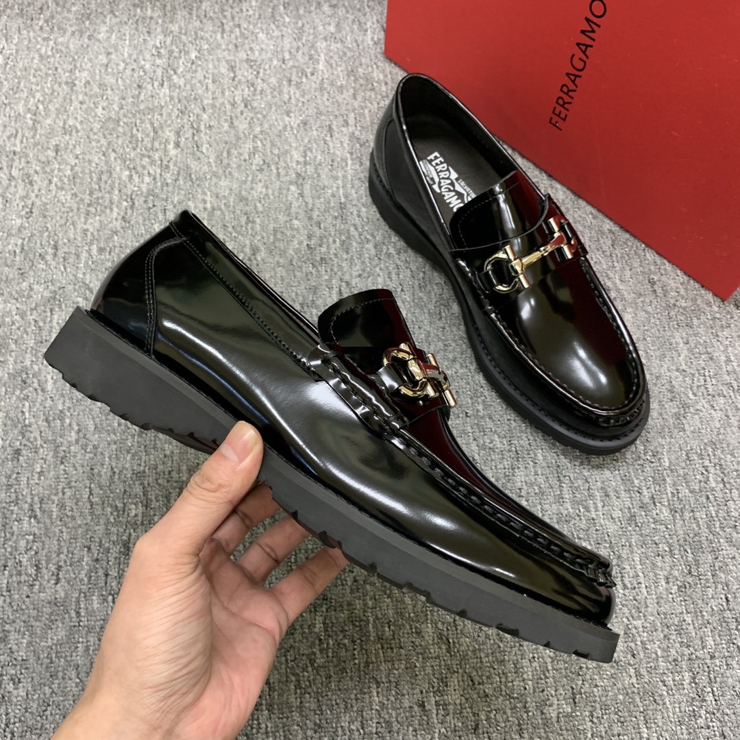 Ferragamo Style Leather Men's Shoes Men's Shoes Men's Shoes detail image 5 from source 783401