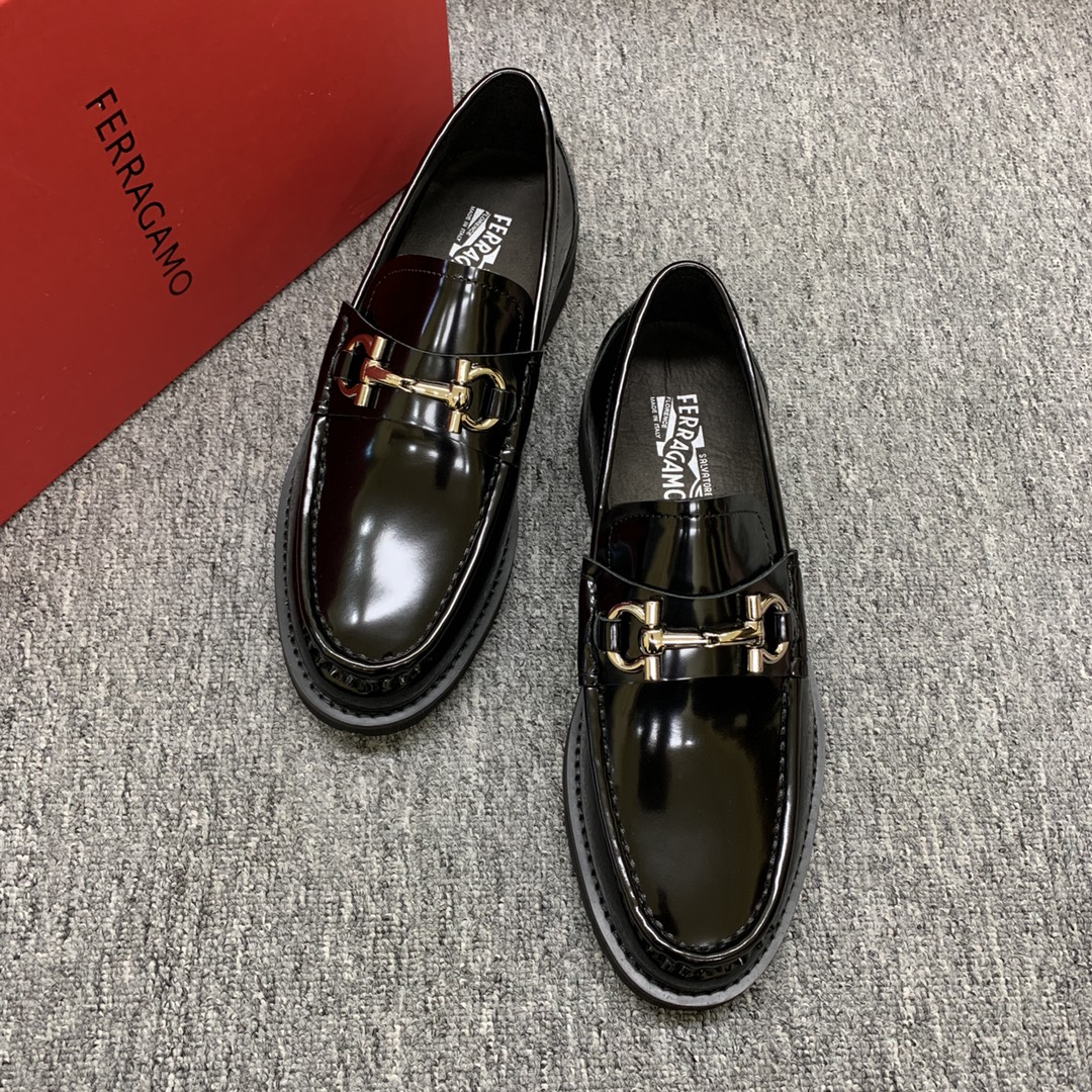 Ferragamo Style Leather Men's Shoes Lookbook Reference image 2