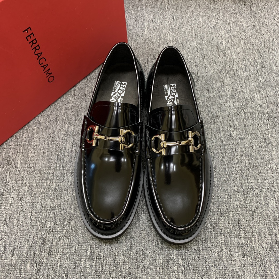 Ferragamo Style Leather Men's Shoes Lookbook Reference image 1