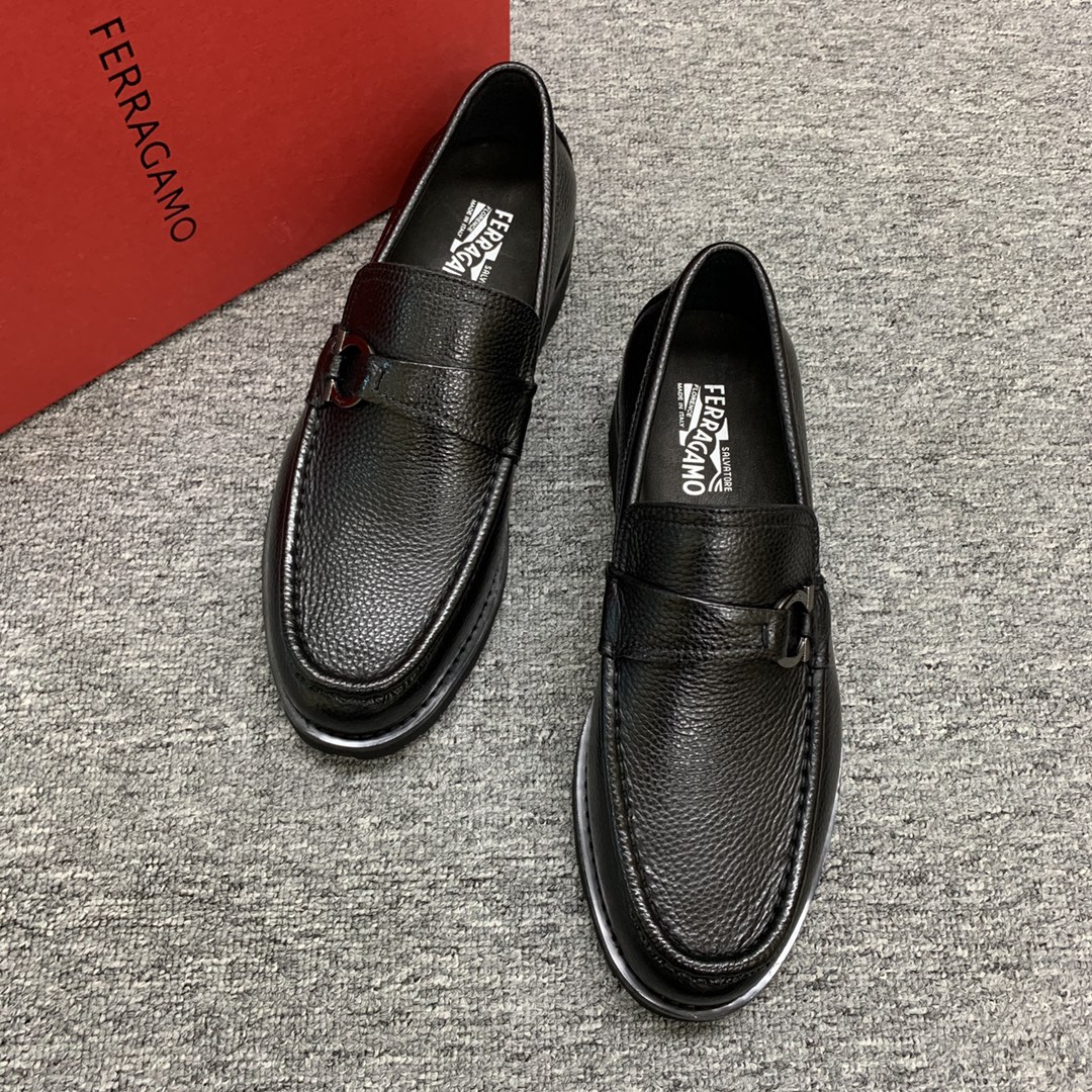 Ferragamo Style Leather Men's Shoes Lookbook Reference image 2