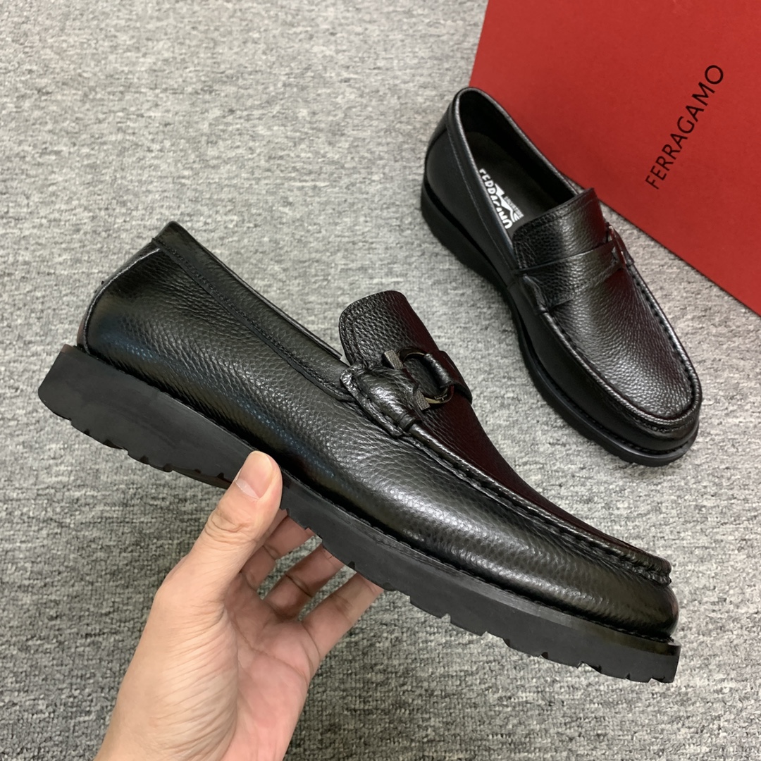 Ferragamo Style Leather Men's Shoes Men's Shoes Men's Shoes detail image 5 from source 783412