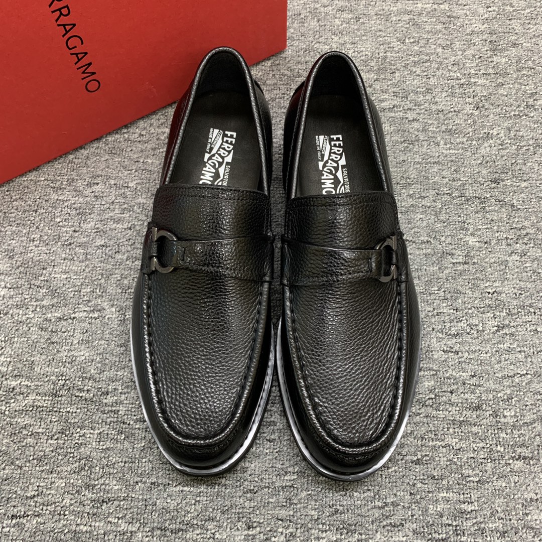 Ferragamo Style Leather Men's Shoes Lookbook Reference image 1