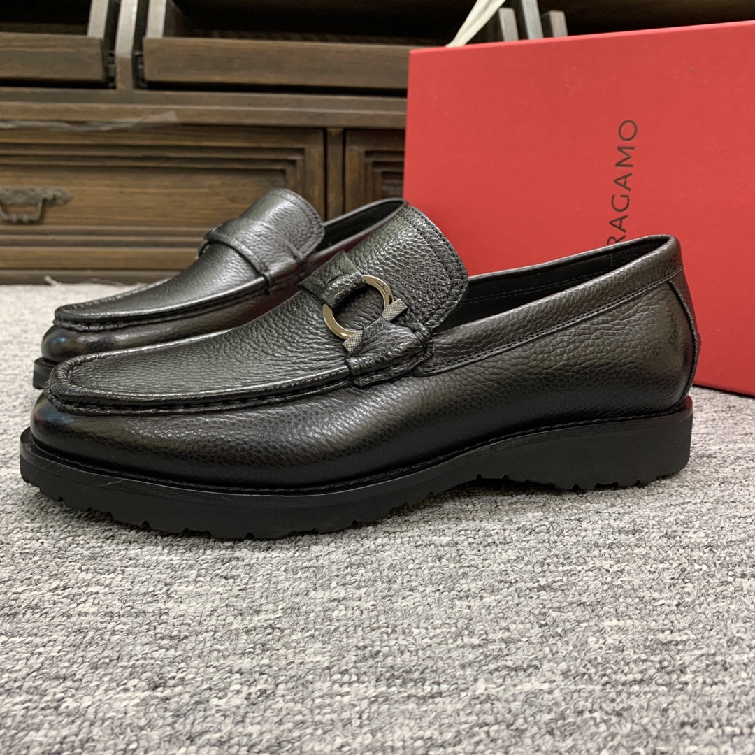 Ferragamo Style Leather Men's Shoes Men's Shoes Men's Shoes detail image 4 from source 783412