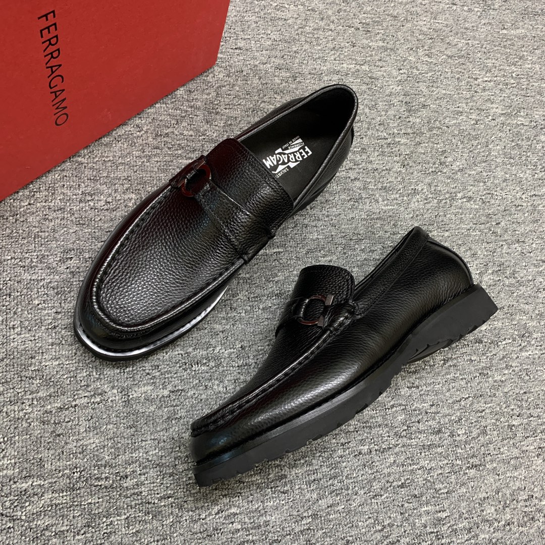 Ferragamo Style Leather Men's Shoes Men's Shoes Men's Shoes detail image 6 from source 783412