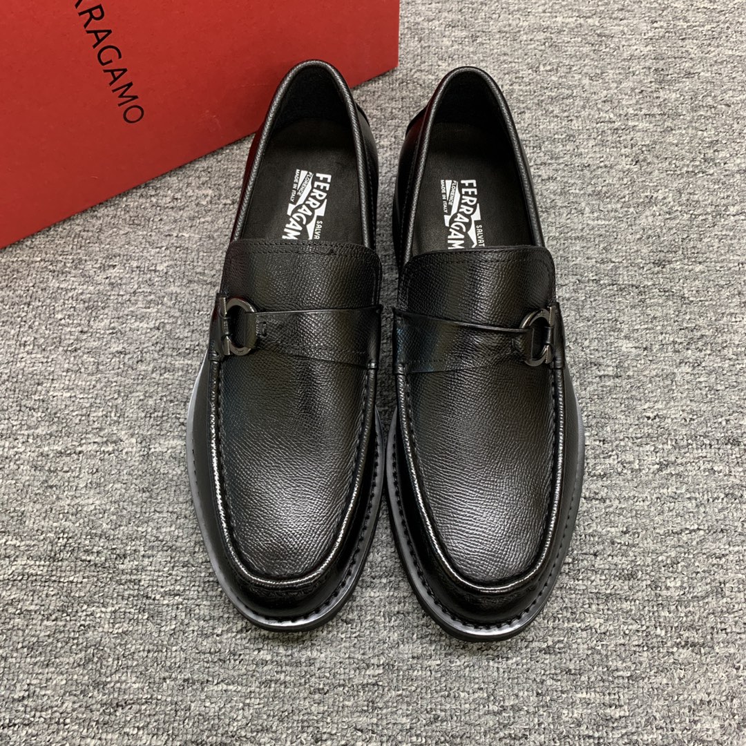 Ferragamo Style Leather Men's Shoes Lookbook Reference image 1