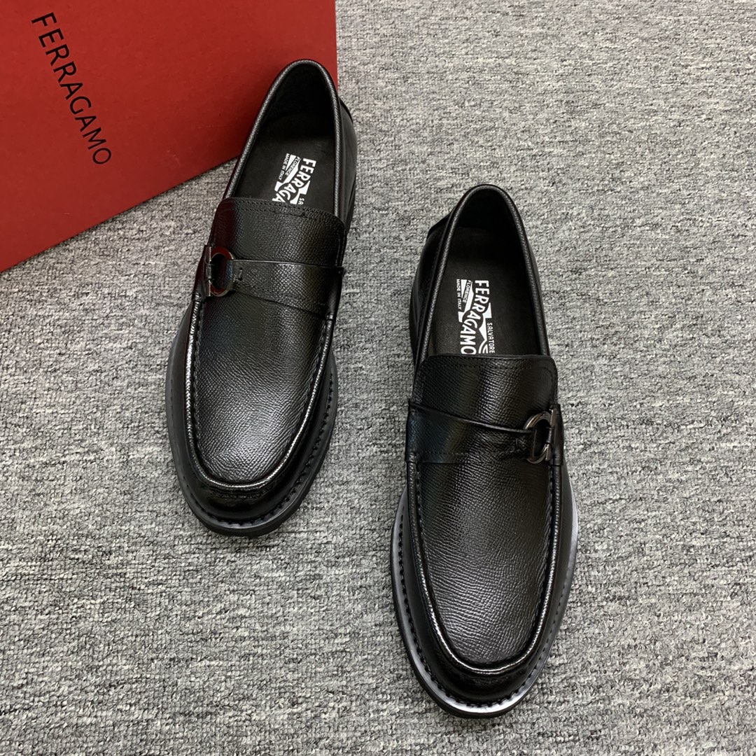 Ferragamo Style Leather Men's Shoes Lookbook Reference image 2