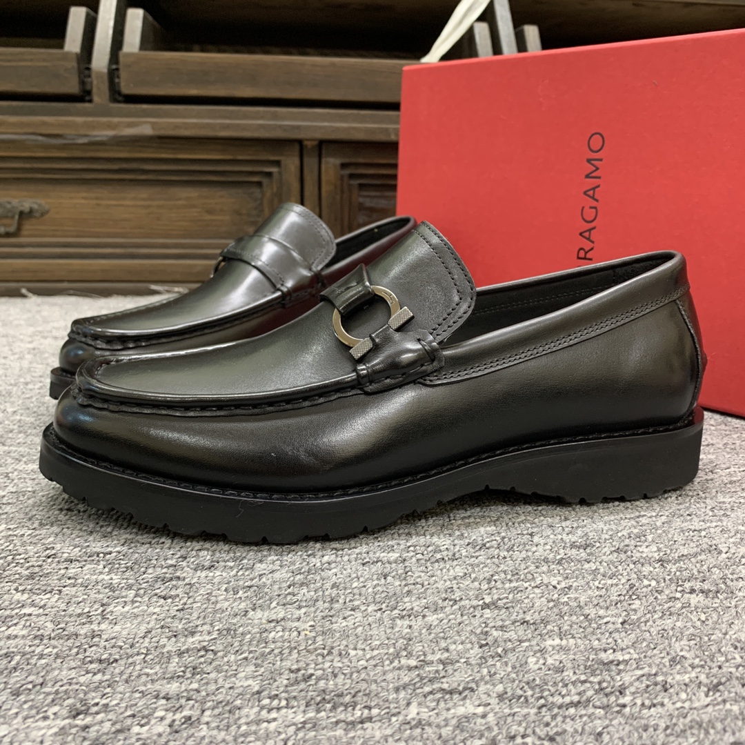 Ferragamo Style Leather Men's Shoes Men's Shoes Men's Shoes detail image 4 from source 783406