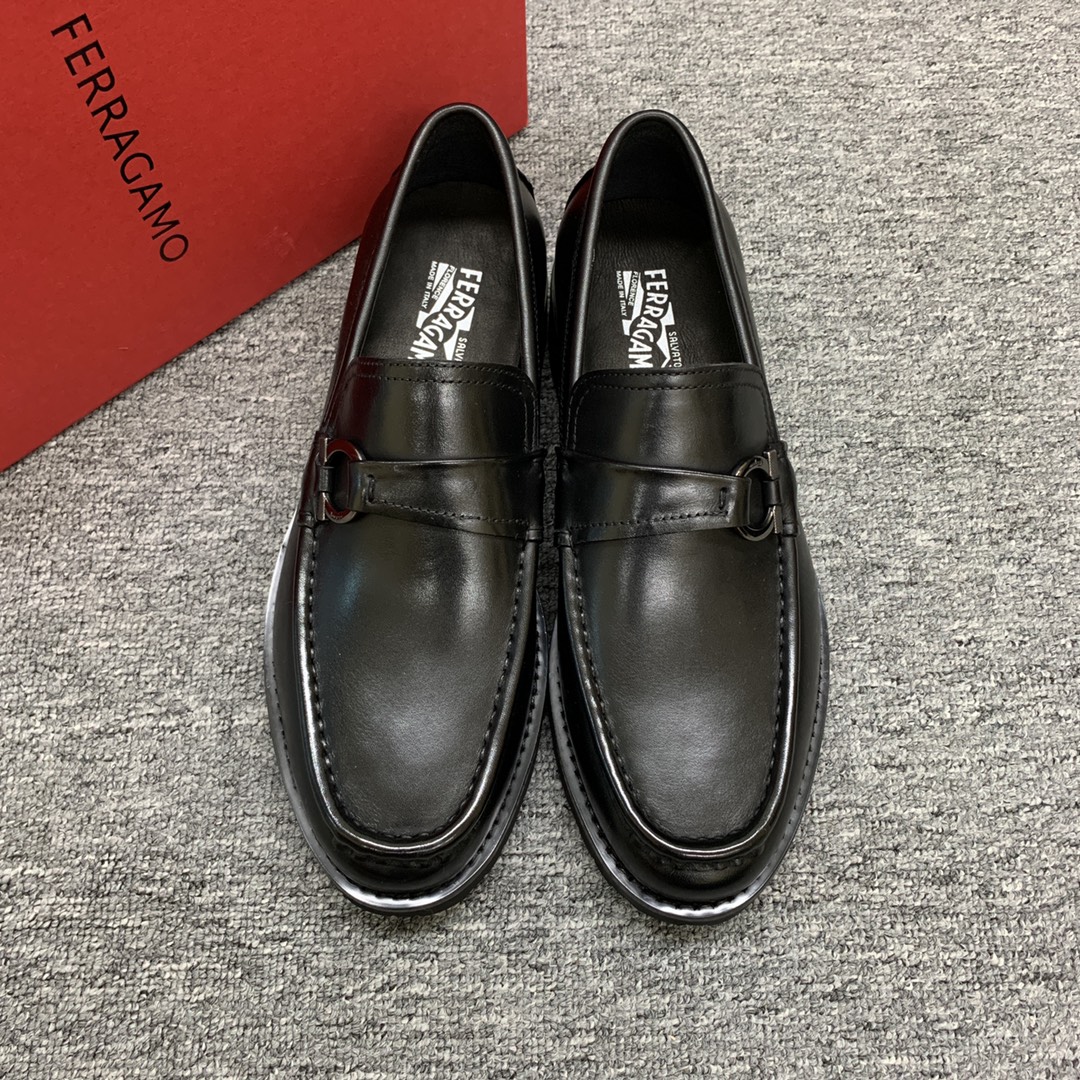 Ferragamo Style Leather Men's Shoes Lookbook Reference image 1