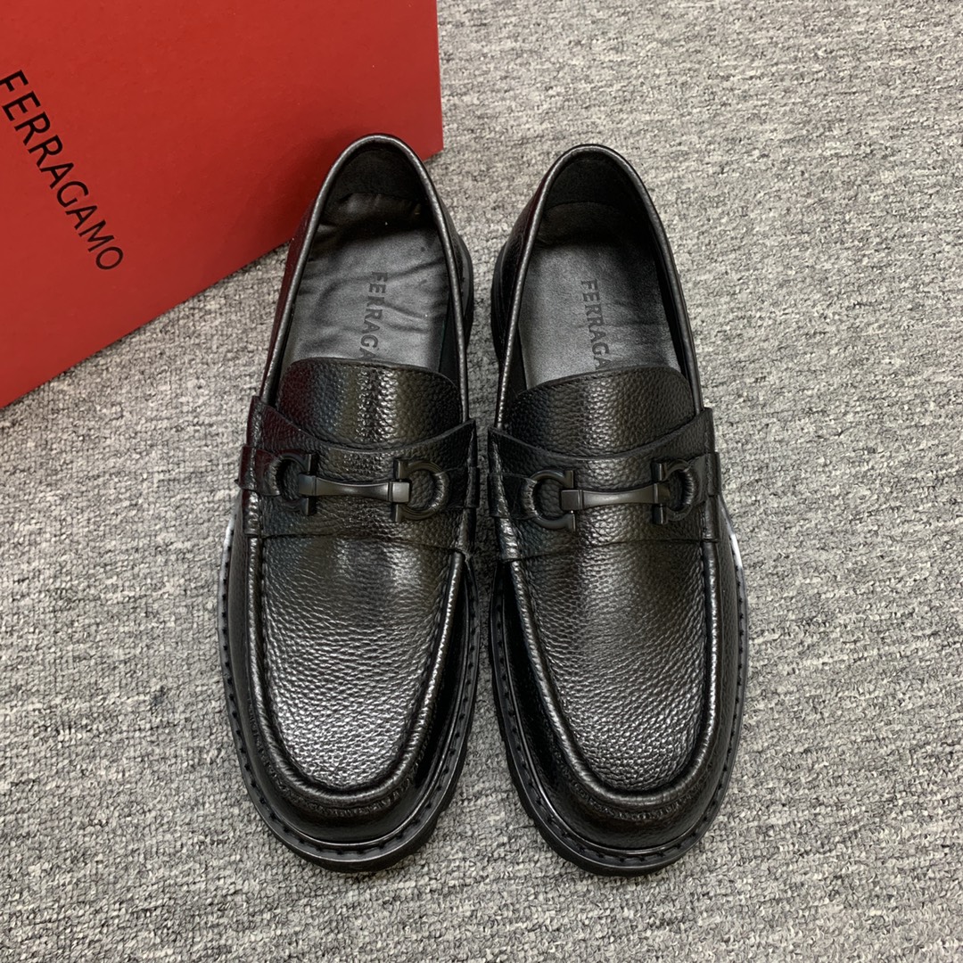Ferragamo Style Leather Men's Shoes Lookbook Reference image 1