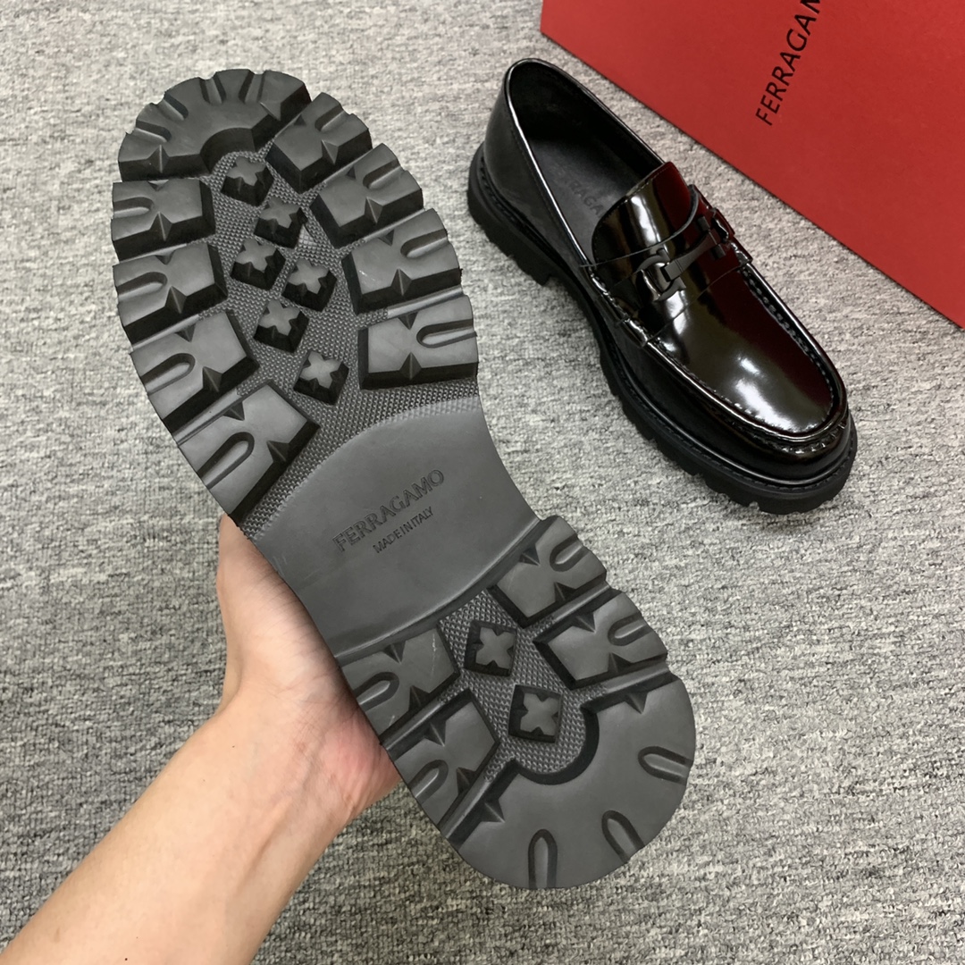 Ferragamo Style Leather Men's Shoes Men's Shoes Men's Shoes detail image 7 from source 783389