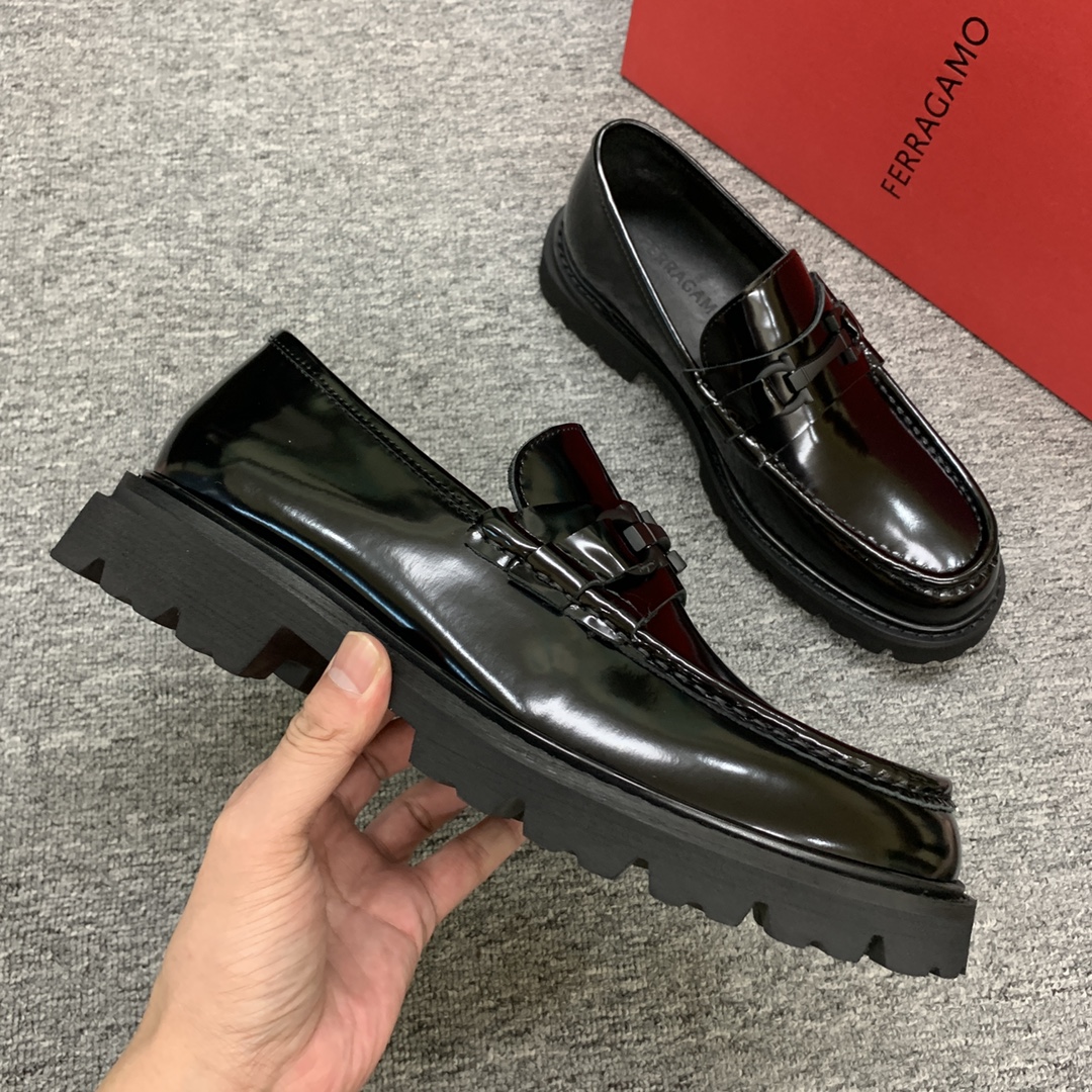 Ferragamo Style Leather Men's Shoes Men's Shoes Men's Shoes detail image 5 from source 783389