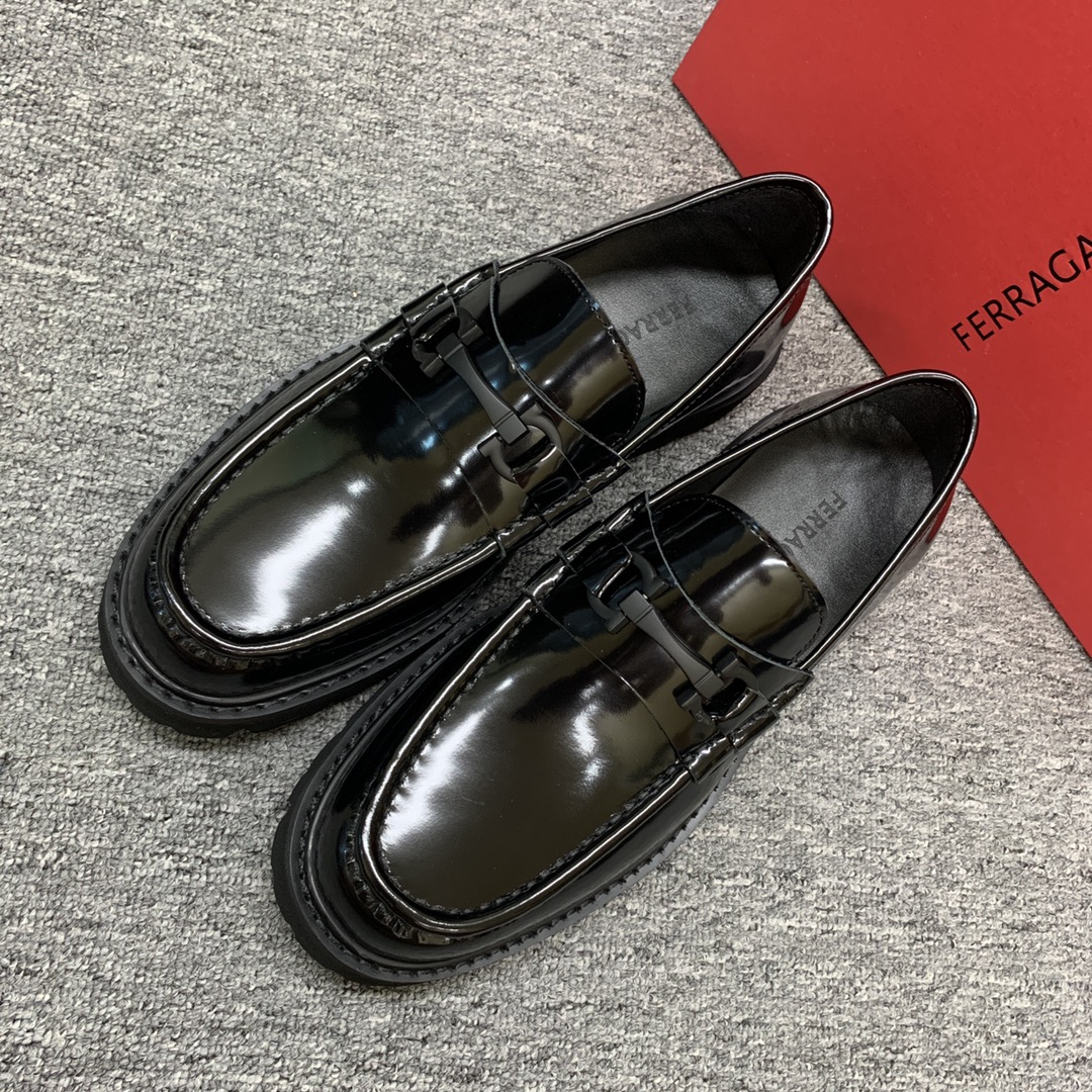 Ferragamo Style Leather Men's Shoes Men's Shoes Men's Shoes detail image 3 from source 783389