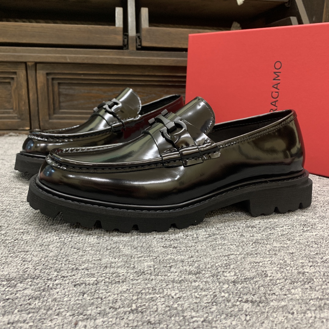 Ferragamo Style Leather Men's Shoes Men's Shoes Men's Shoes detail image 4 from source 783389