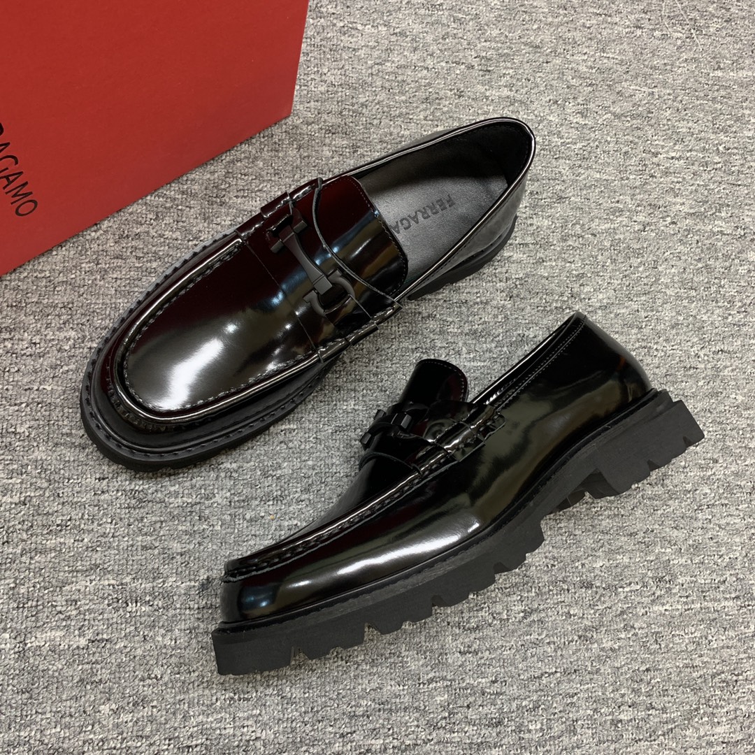 Ferragamo Style Leather Men's Shoes Men's Shoes Men's Shoes detail image 6 from source 783389
