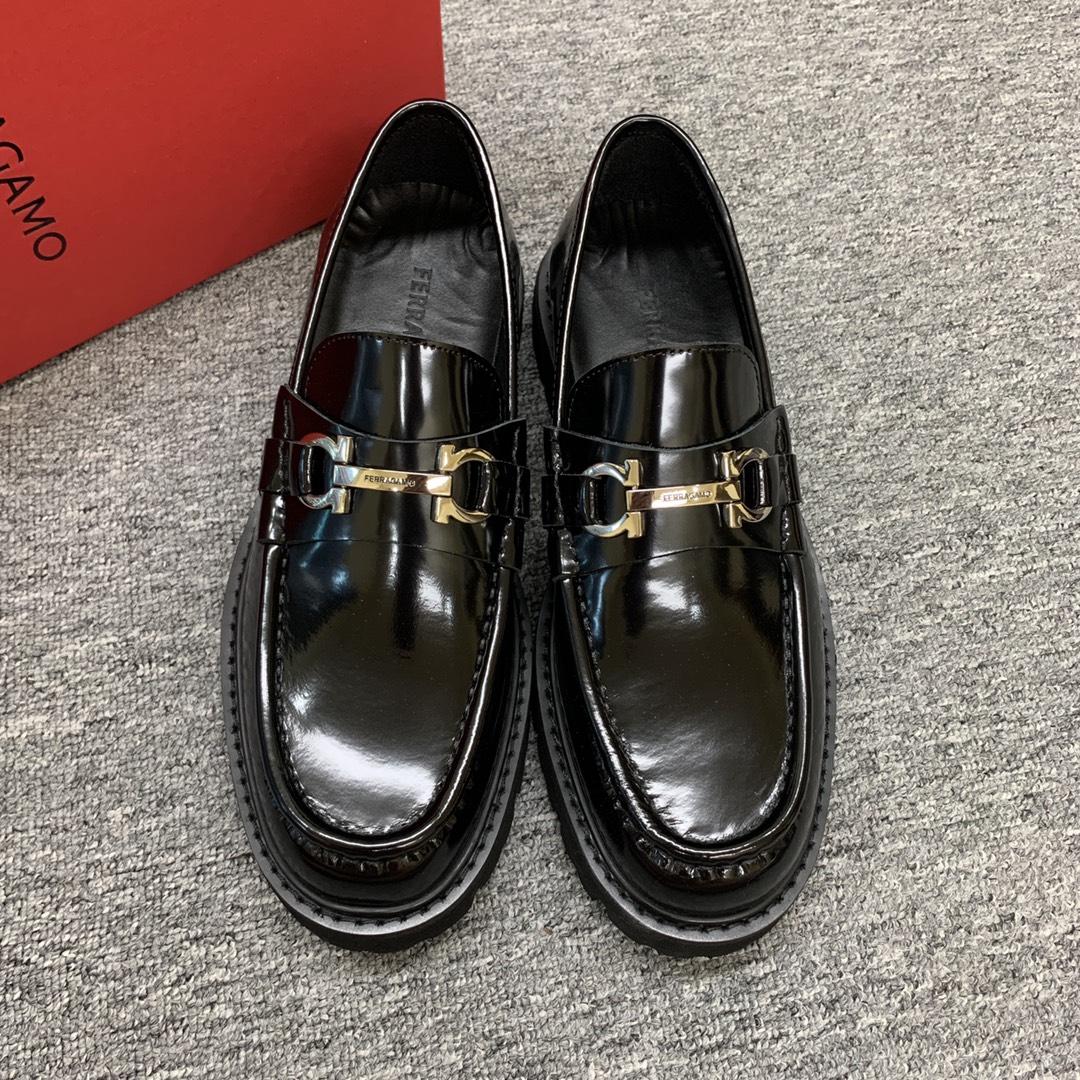 Ferragamo Style Leather Men's Shoes Lookbook Reference image 1