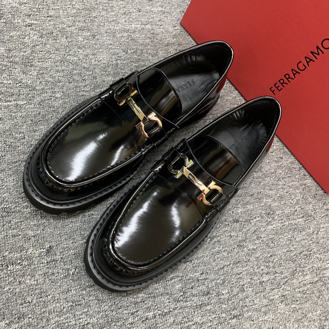 Ferragamo Style Leather Men's Shoes Men's Shoes Men's Shoes detail image 3 from source 783386