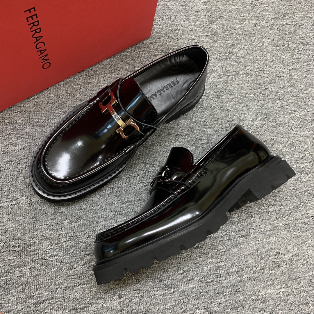 Ferragamo Style Leather Men's Shoes Men's Shoes Men's Shoes detail image 6 from source 783386